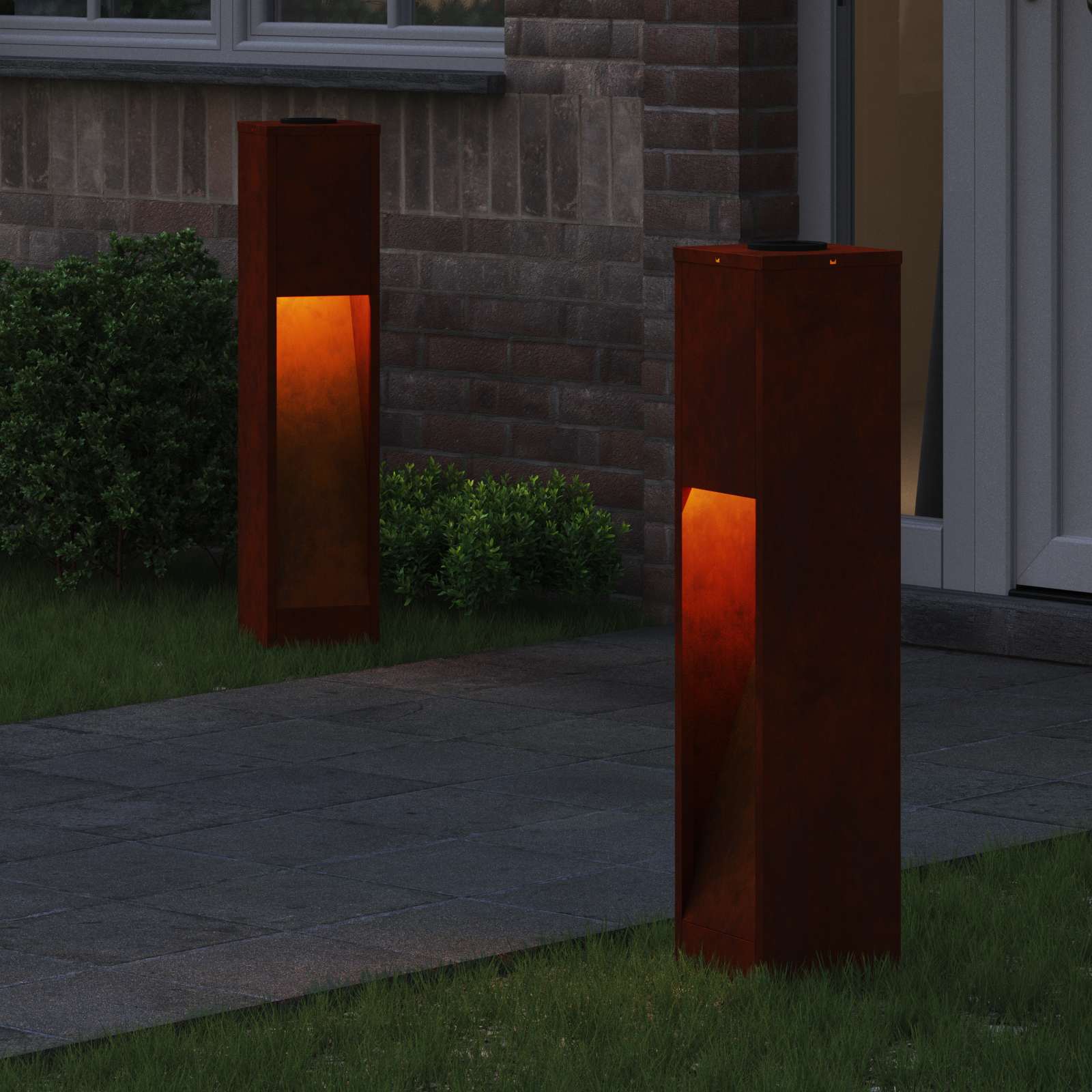 Solarna LED svjetiljka za stazu 2 pcs Bronzana