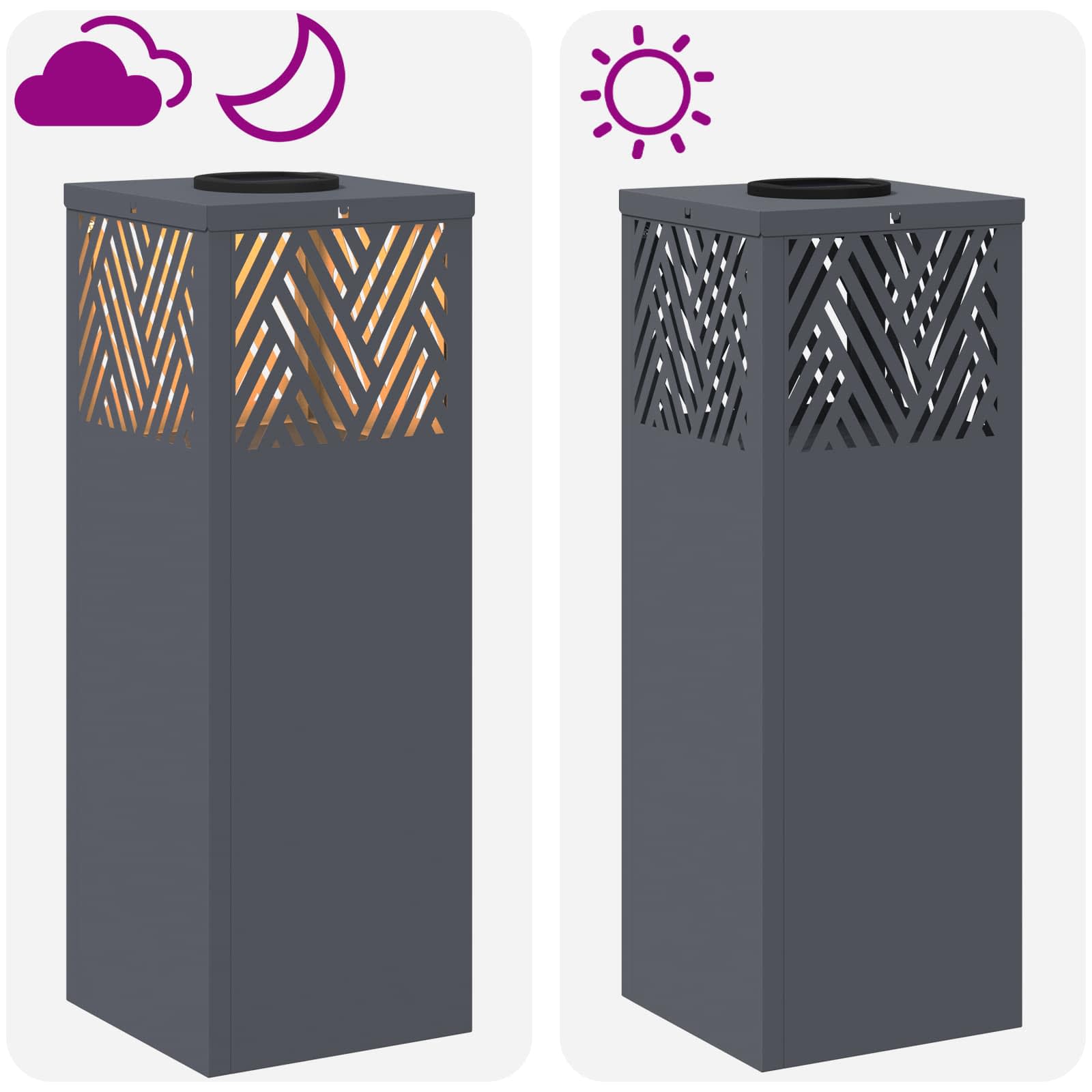 Solarna LED svjetlost za stazu 2 pcs Antracit