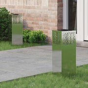 Solarna LED svjetlost za stazu 2 pcs Srebrno Galvanizirano