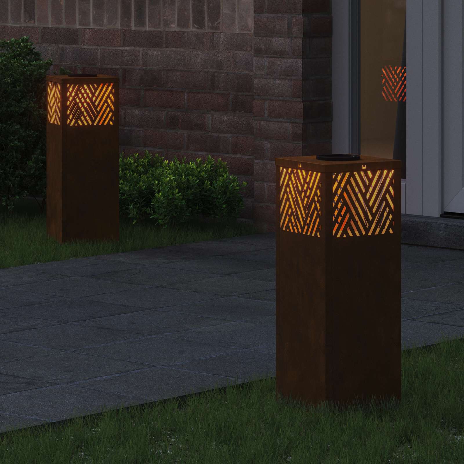 Solarna LED svjetlost za stazu 2 pcs Bronzana