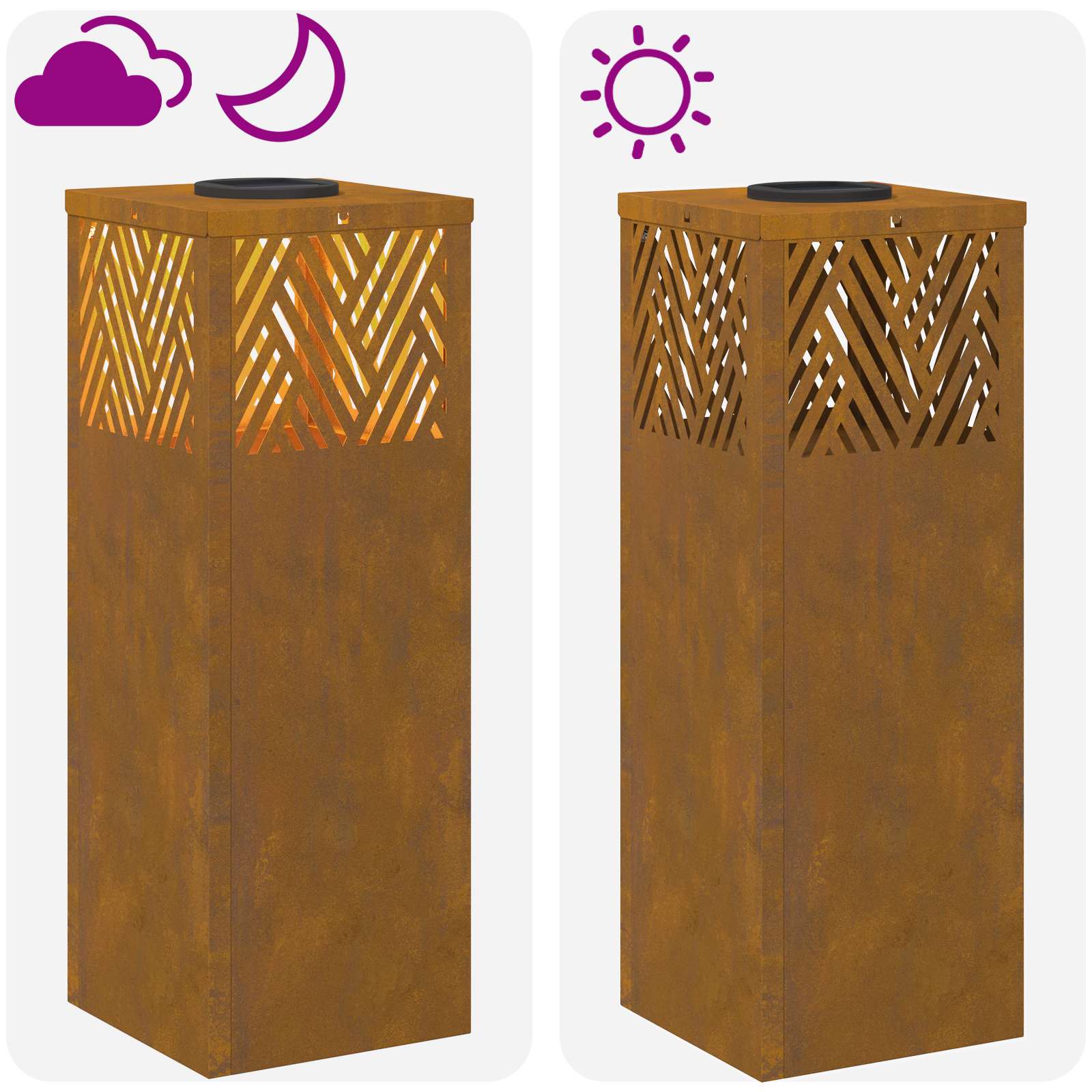 Solarna LED svjetlost za stazu 2 pcs Bronzana