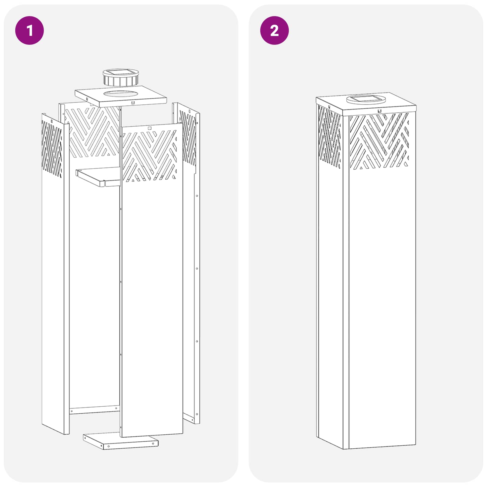 Solarna LED svjetlost za stazu 2 pcs Antracit