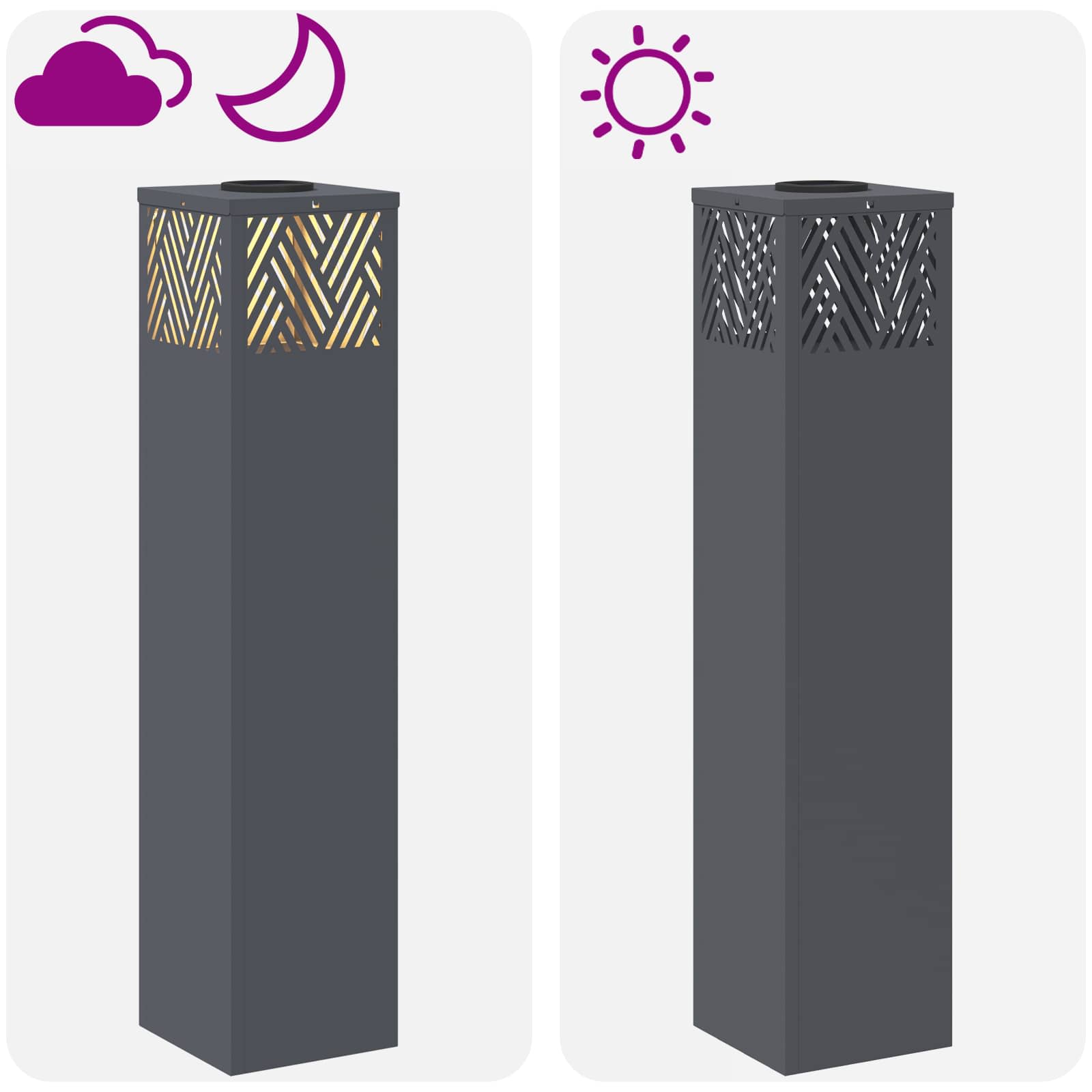 Solarna LED svjetlost za stazu 2 pcs Antracit