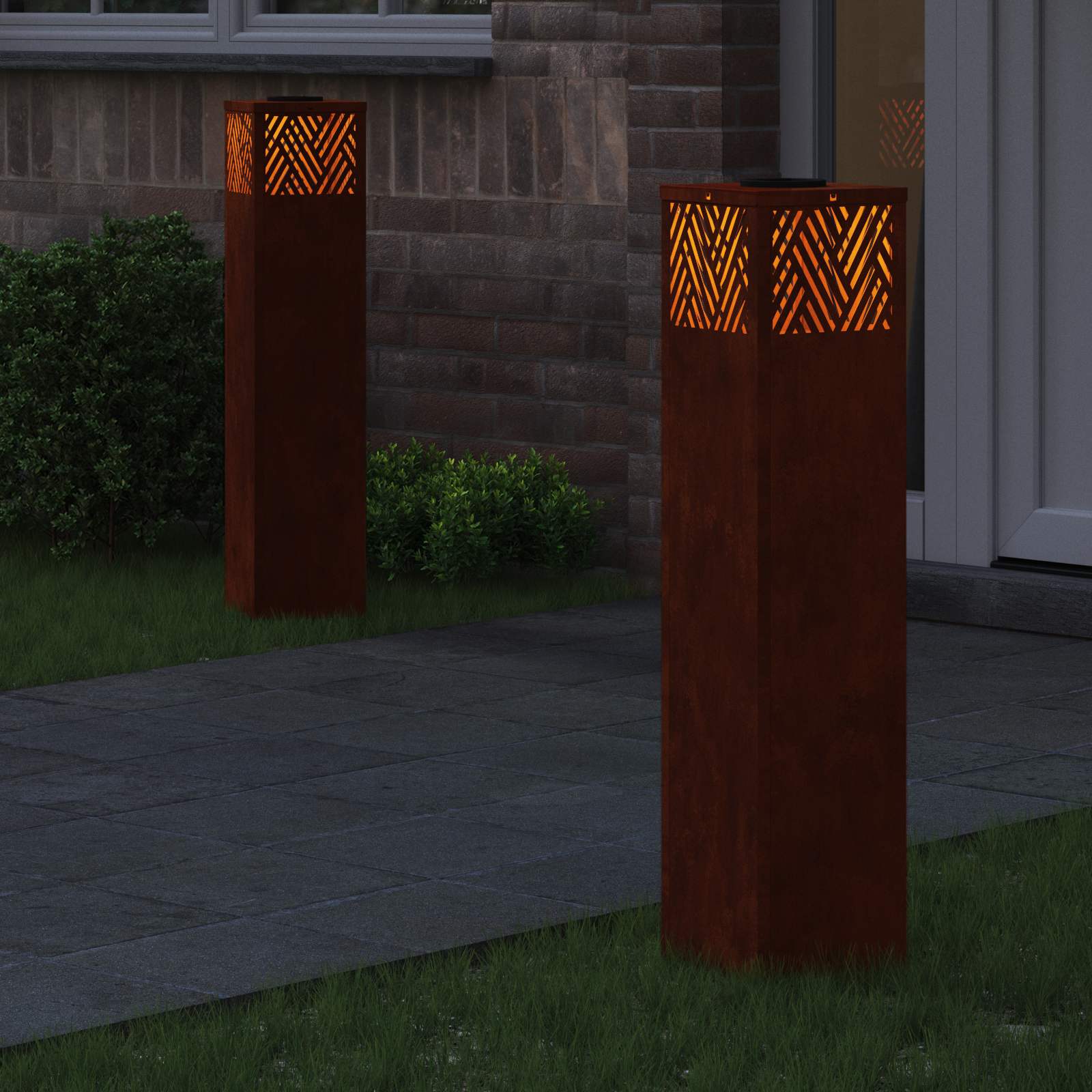 Solarna LED svjetlost za stazu 2 pcs Bronzana