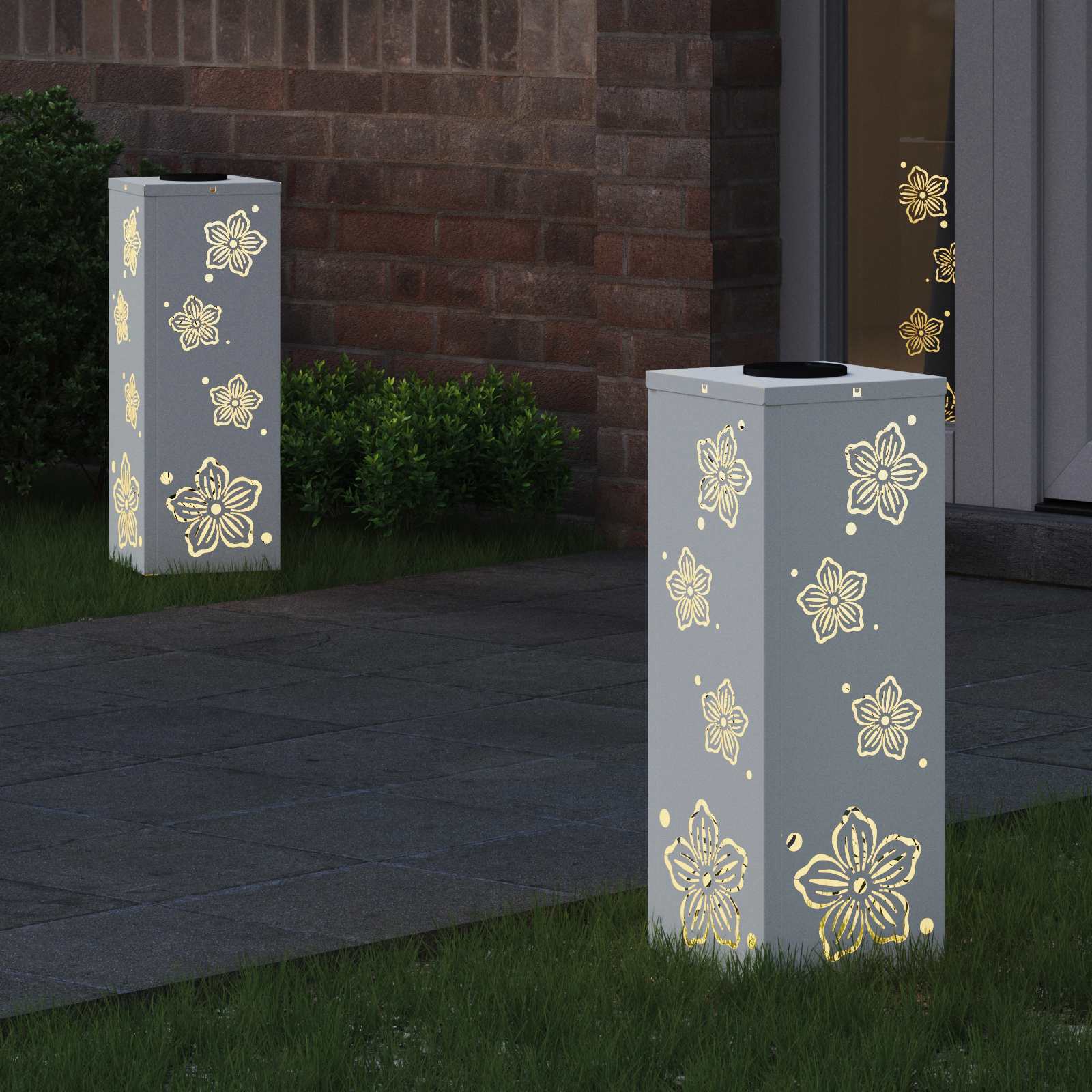 Solarna LED svjetlost za stazu 2 pcs Bijelo