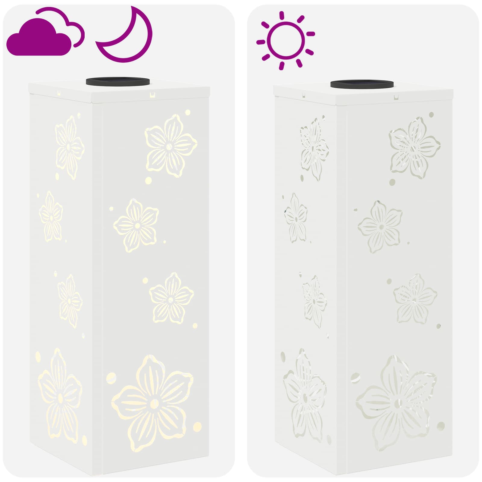 Solarna LED svjetlost za stazu 2 pcs Bijelo