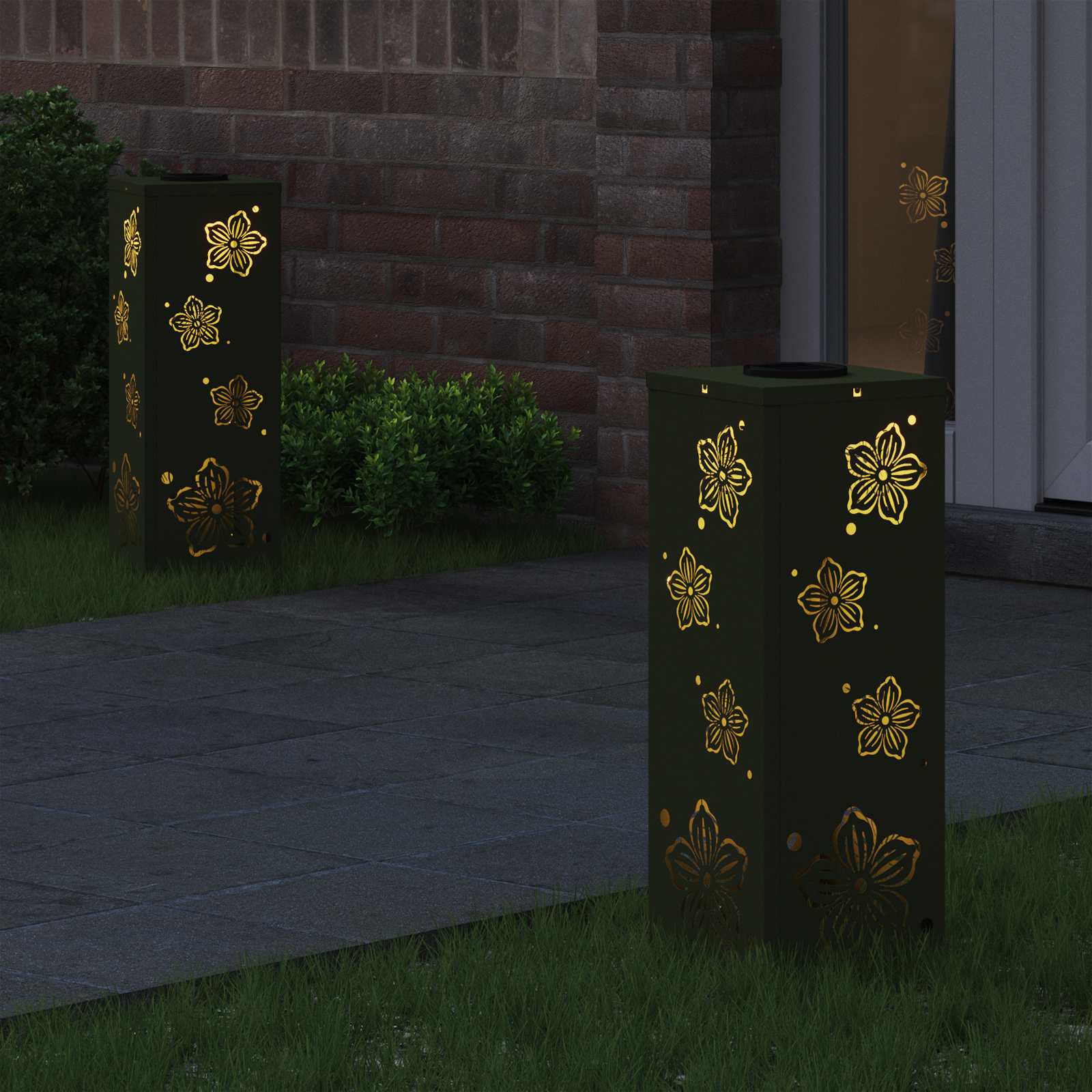 Solarna LED svjetlost za stazu 2 pcs Maslinasto zelena