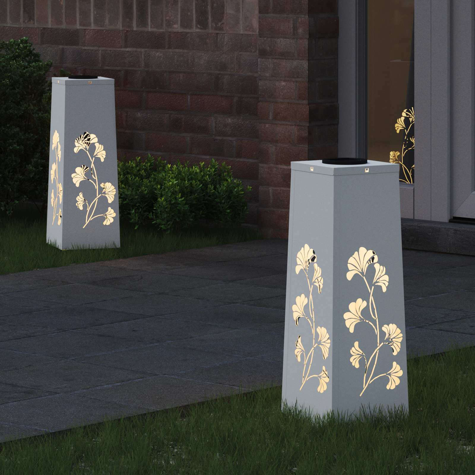 Solarna LED svjetlost za stazu 2 pcs Bijelo