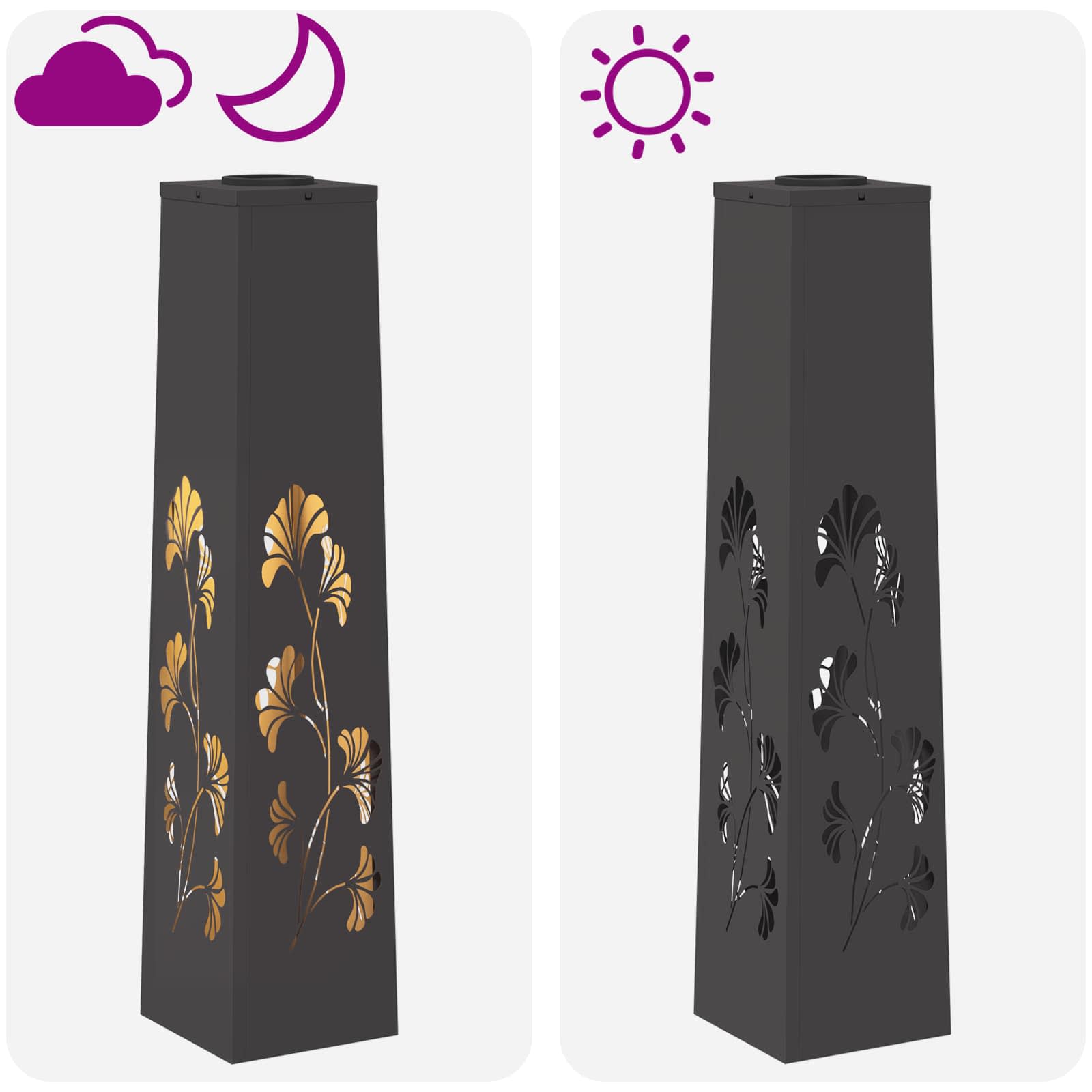 Solarna LED svjetlost za stazu 2 pcs Crna Hladno valjana čelika