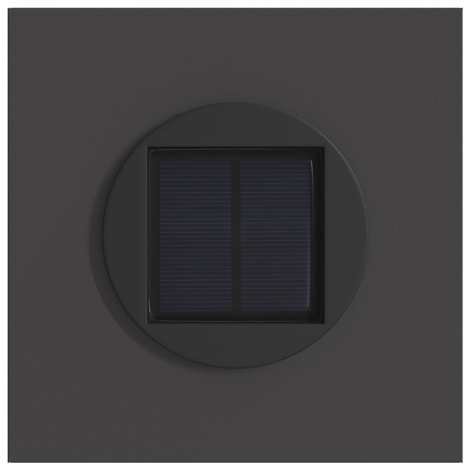 Solarna LED svjetlost za stazu 2 pcs Crna Hladno valjana čelika