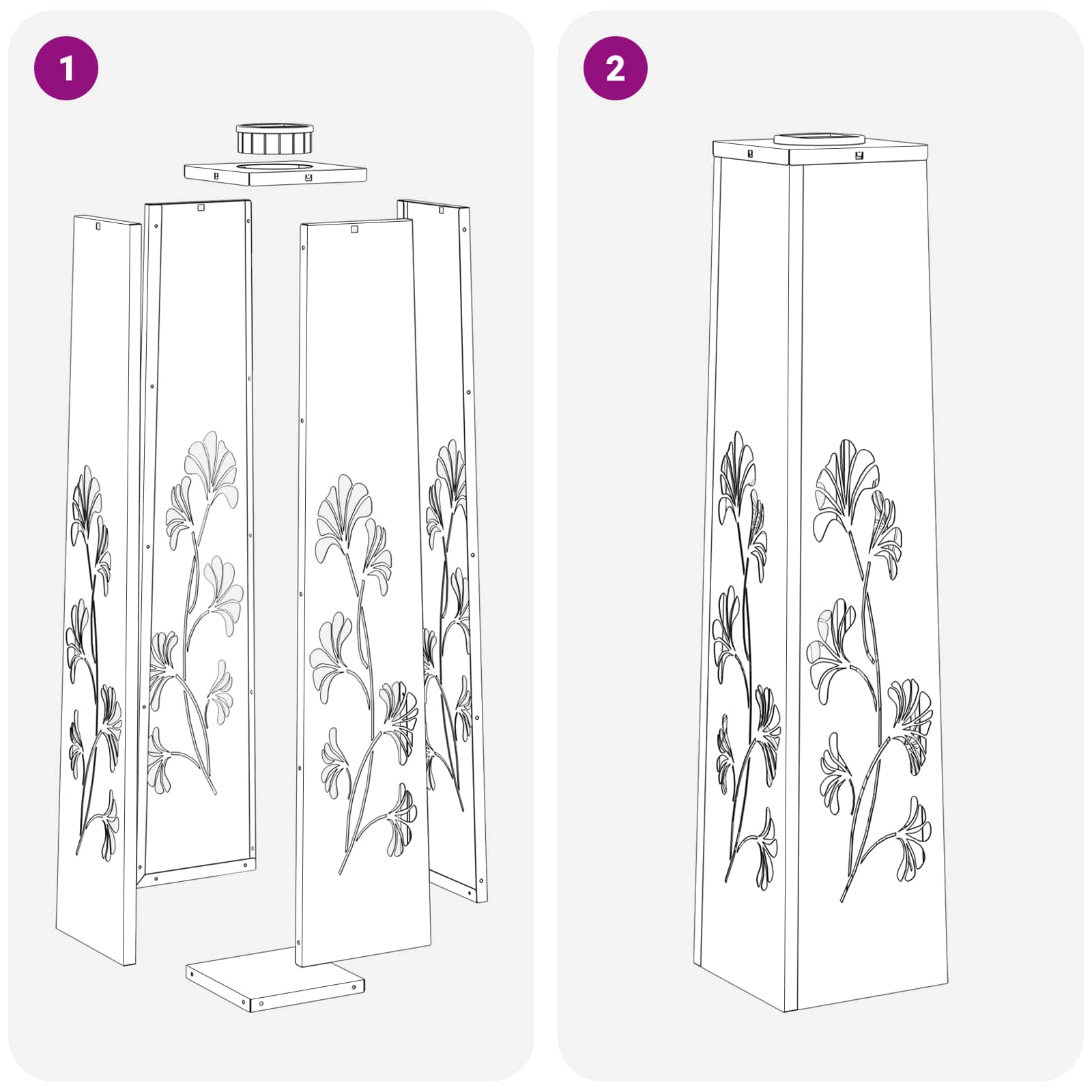Solarna LED svjetlost za stazu 2 pcs Antracit