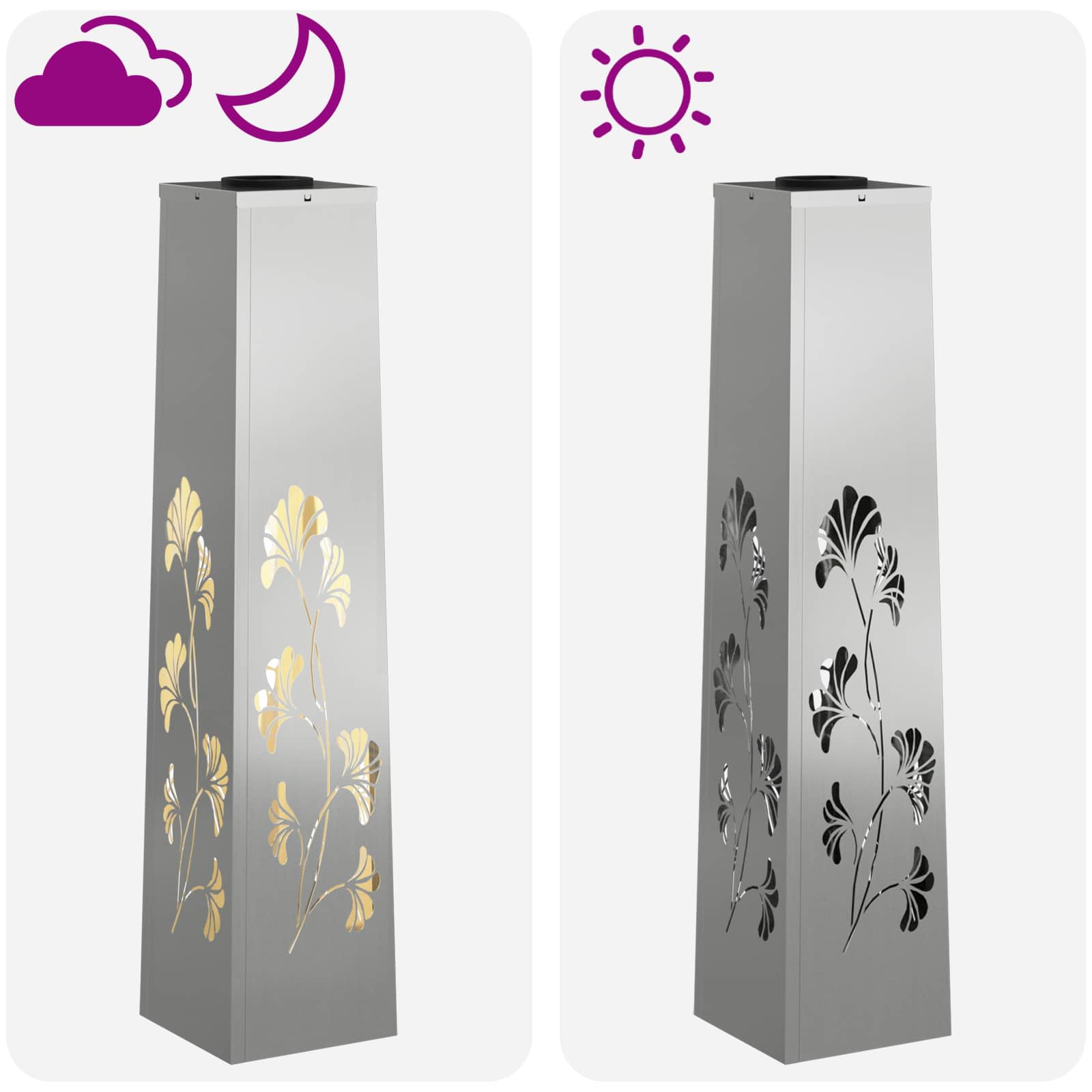 Solarna LED svjetlost za stazu 2 pcs Srebrno Cinkani čelik