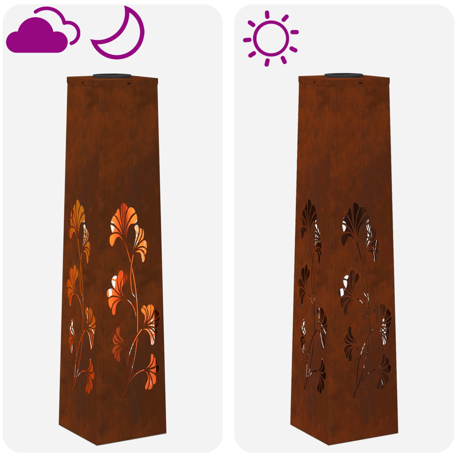 Solarna LED svjetlost za stazu 2 pcs Rđa