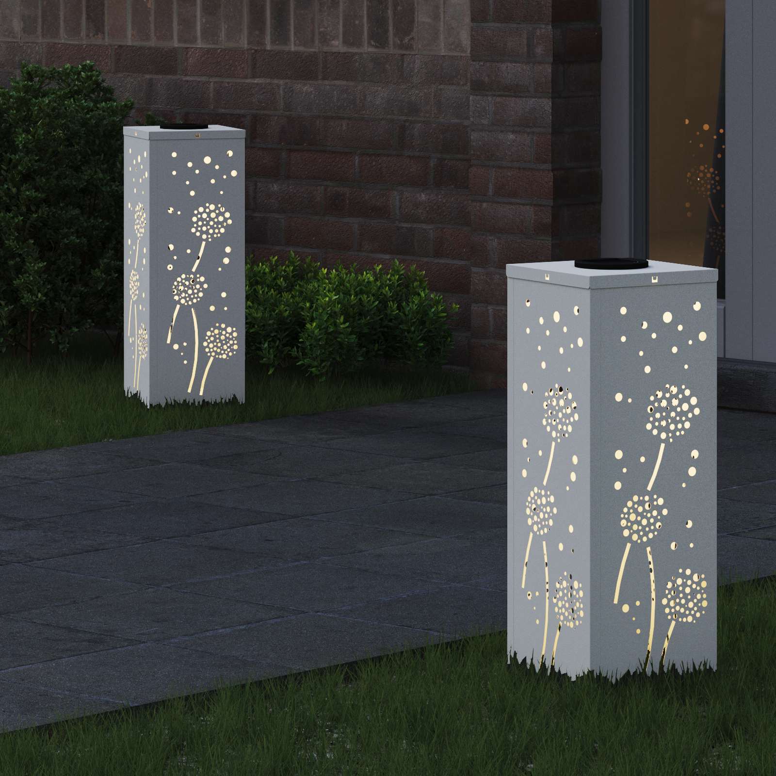 Solarna LED svjetlost za stazu 2 pcs Bijelo
