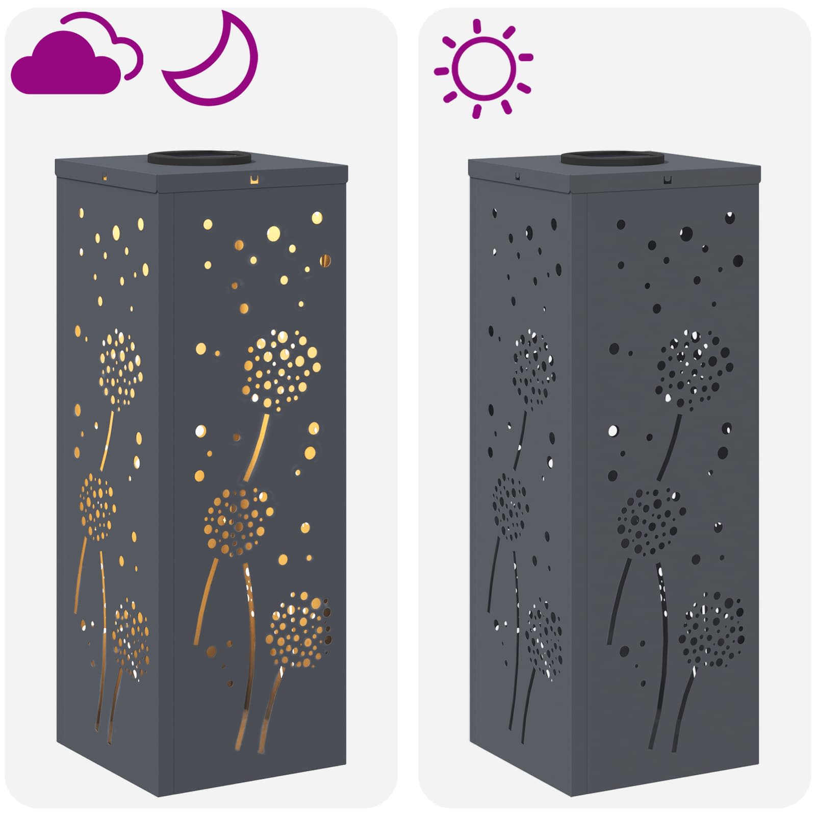 Solarna LED svjetlost za stazu 2 pcs Antracit