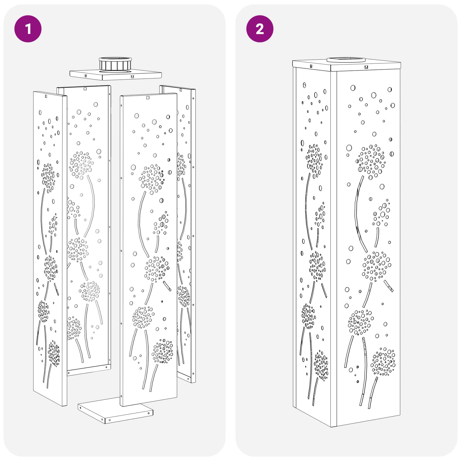 Solarna LED svjetlost za stazu 2 pcs Antracit