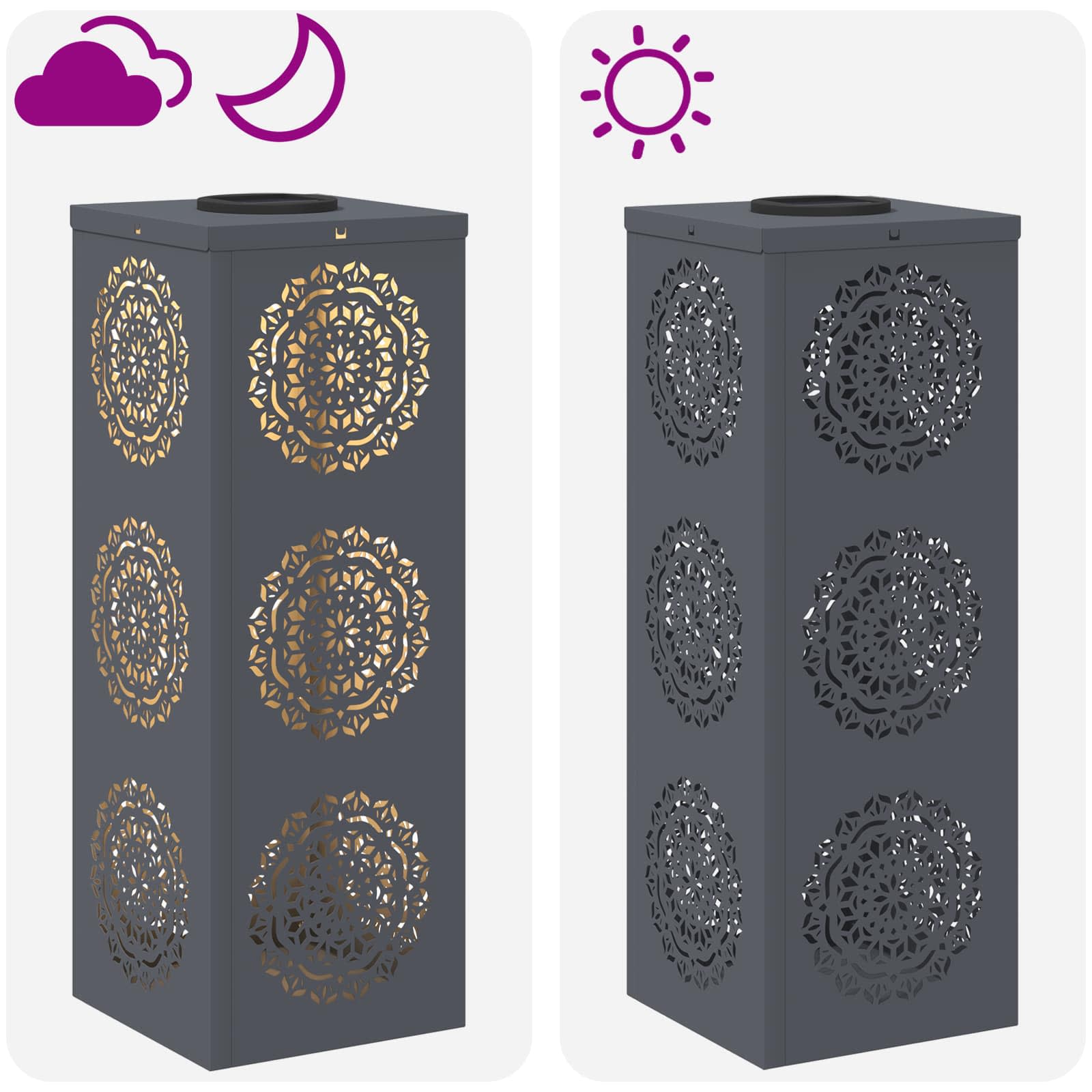 Solarna LED svjetlost za stazu 2 pcs Antracit