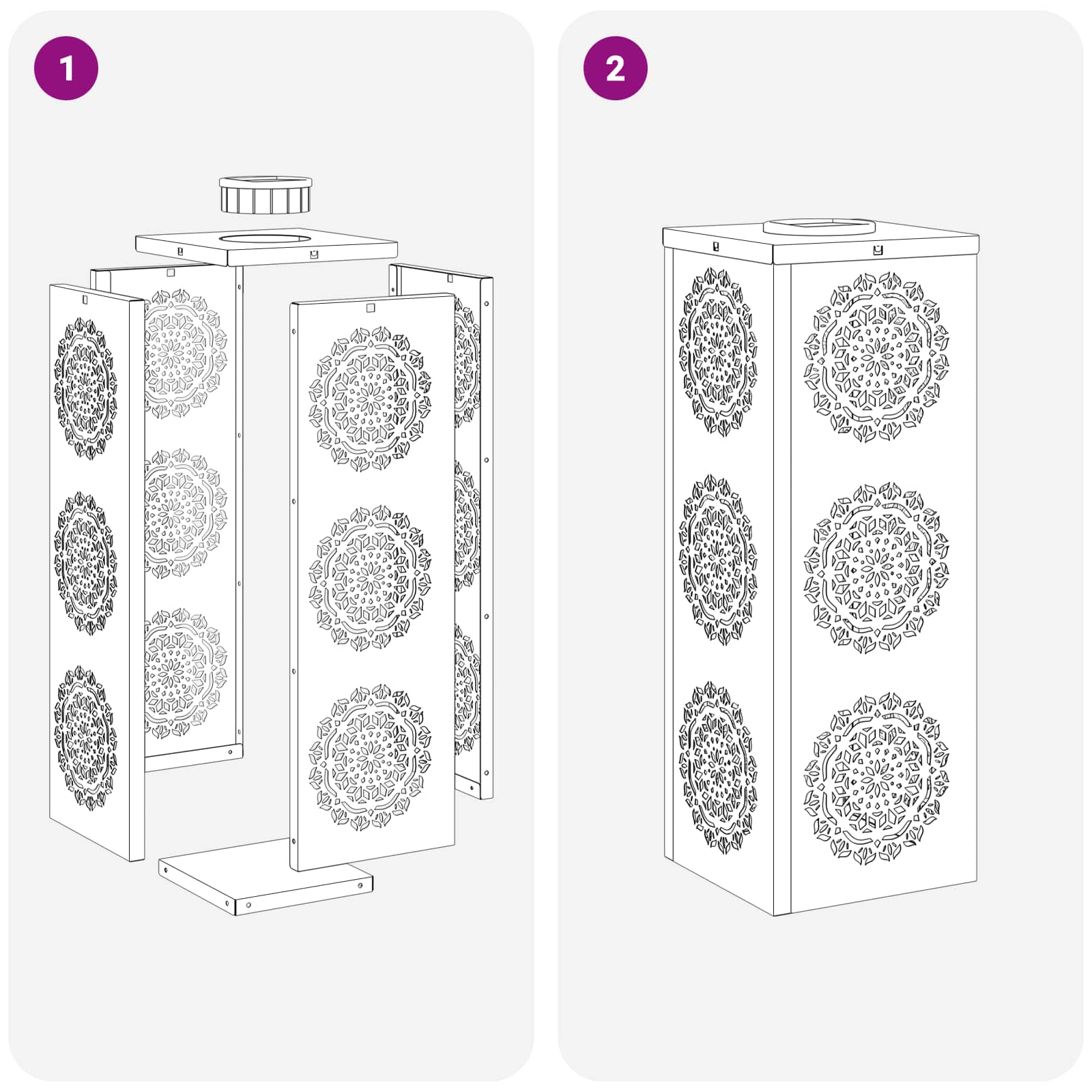 Solarna LED svjetlost za stazu 2 pcs Srebrno Cinkani čelik