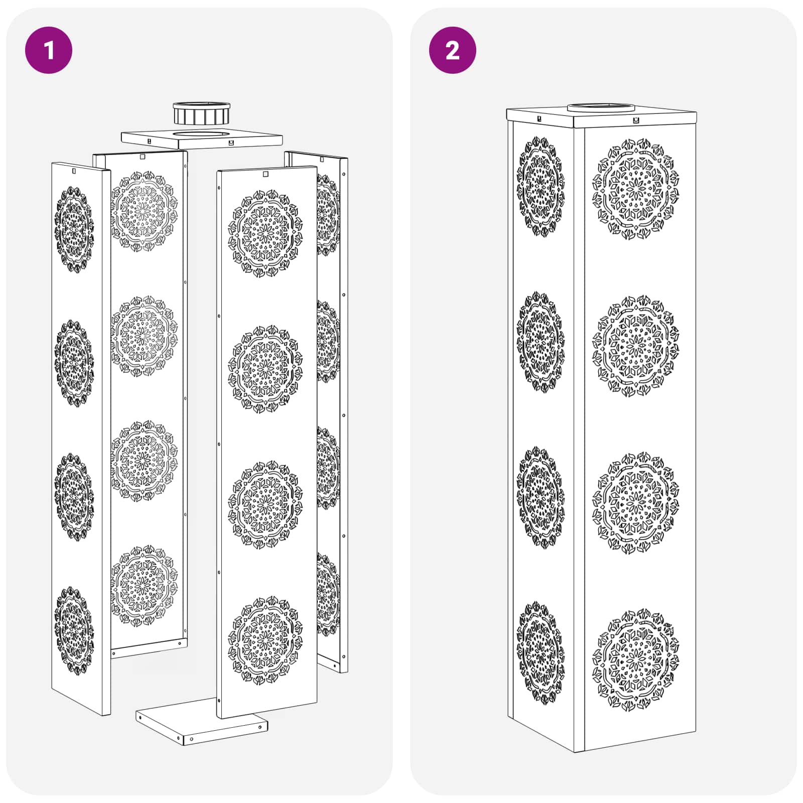 Solarna LED svjetlost za stazu 2 pcs Srebrno Cinkani čelik