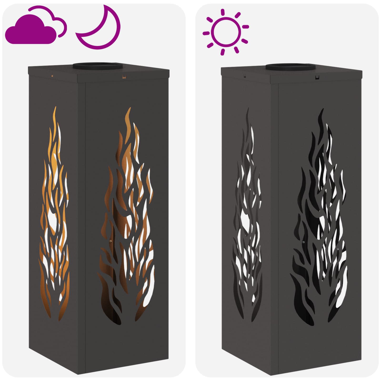 Solarna LED svjetlost za stazu 2 pcs Crna Hladno valjana čelika