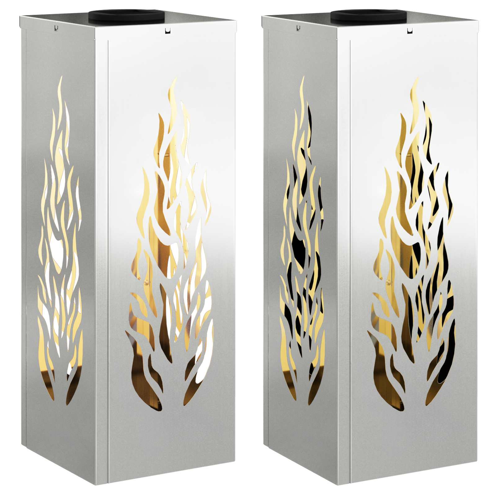 Solarna LED svjetlost za stazu 2 pcs Srebrno Cinkani čelik