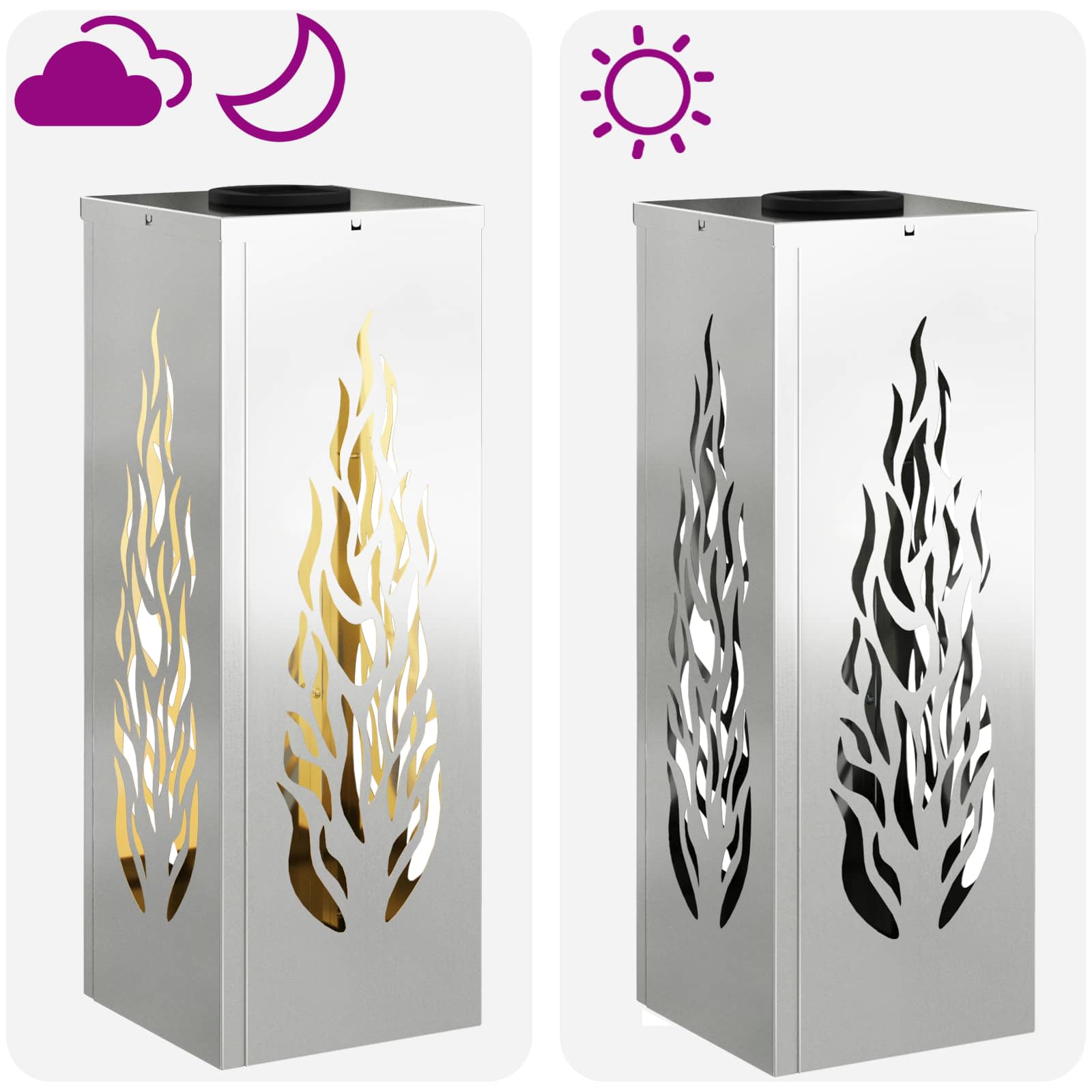 Solarna LED svjetlost za stazu 2 pcs Srebrno Cinkani čelik