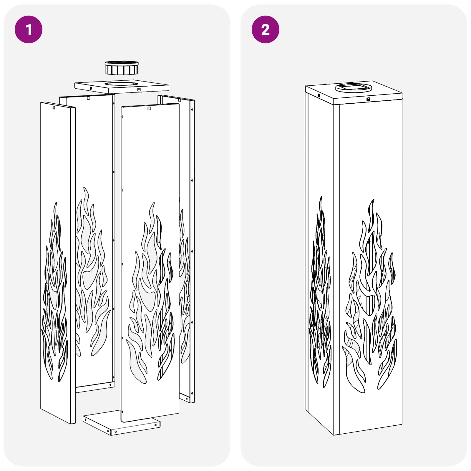 Solarna LED svjetlost za stazu 2 pcs Srebrno Cinkani čelik