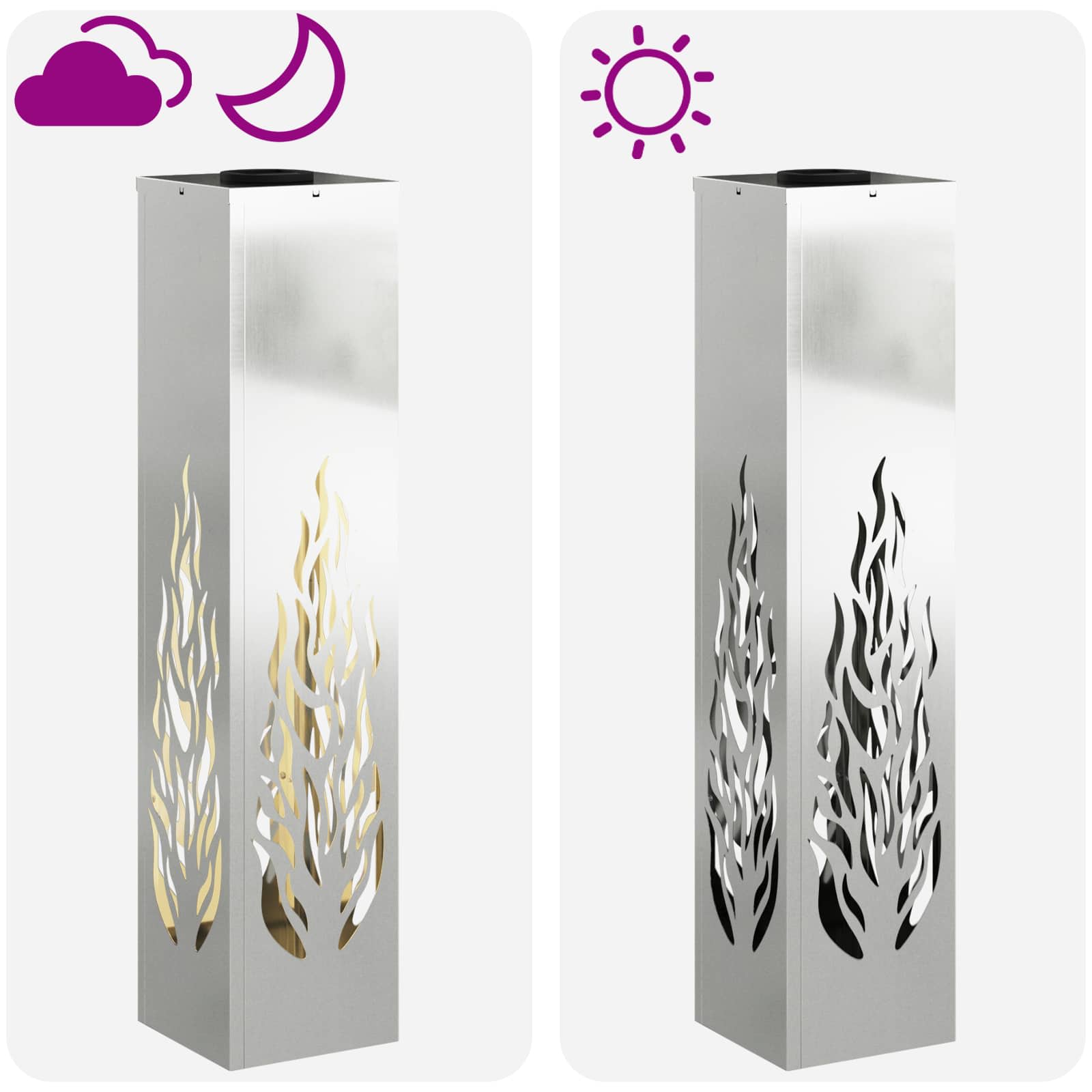 Solarna LED svjetlost za stazu 2 pcs Srebrno Cinkani čelik