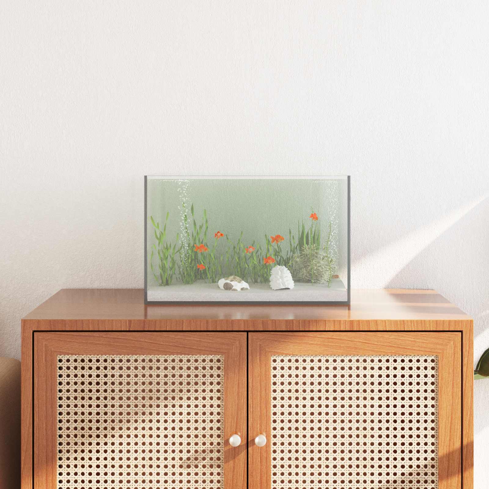 Akvarij s pohranom *Transparent*an 40 x 25 x 25 cm Stakl