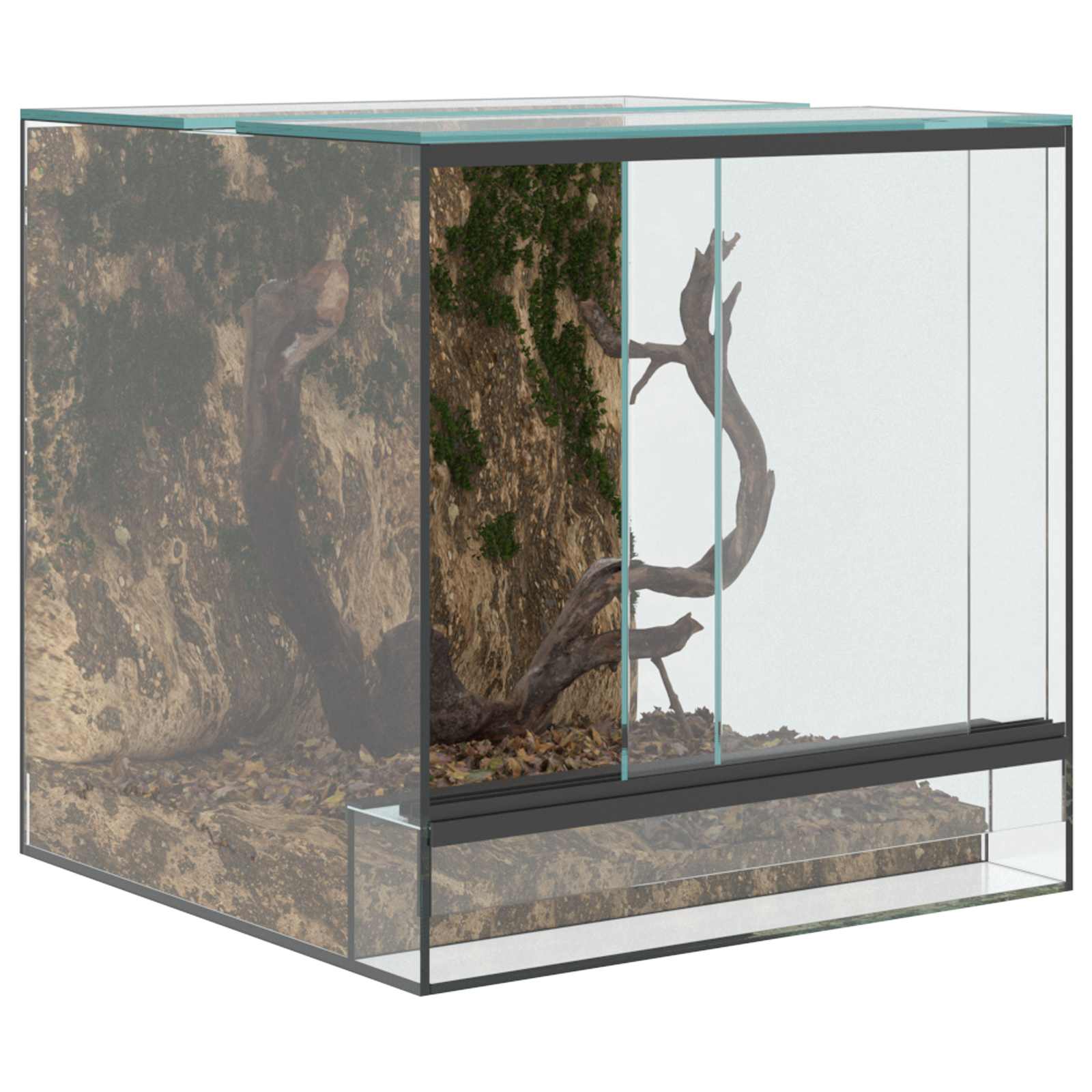 Terarij s pohranom *Transparent*an 30 x 30 x 30 cm Stakl