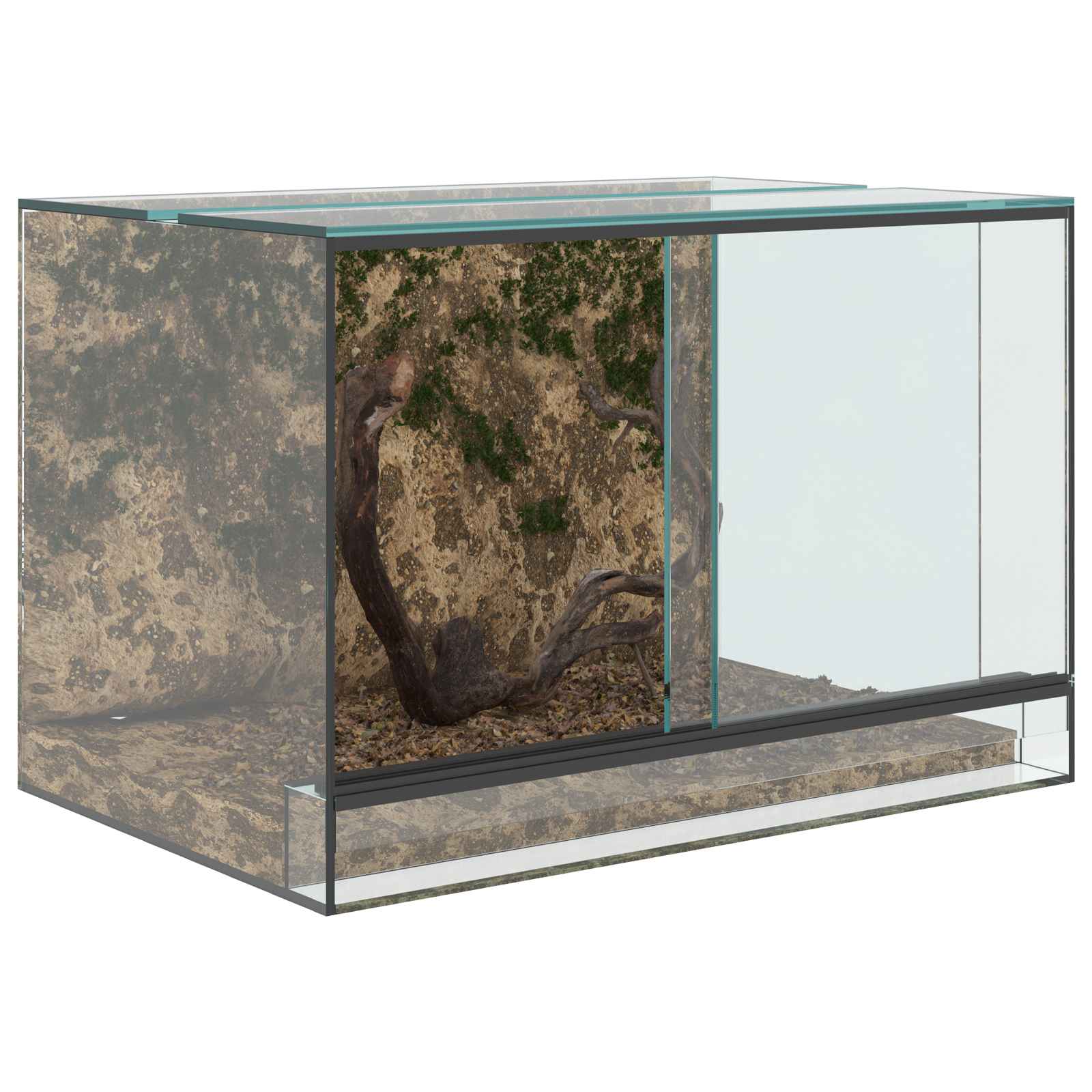 Terarij s pohranom *Transparent*an 60 x 40 x 40 cm Stakl