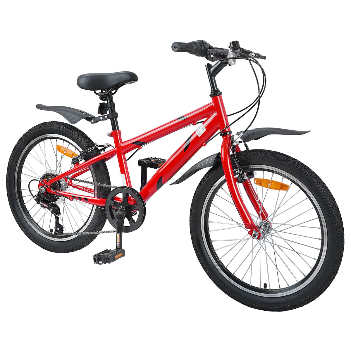 Dječji Bicikl 20 Inča 6-Speed za djecu od 6 do 11 godina Crvena