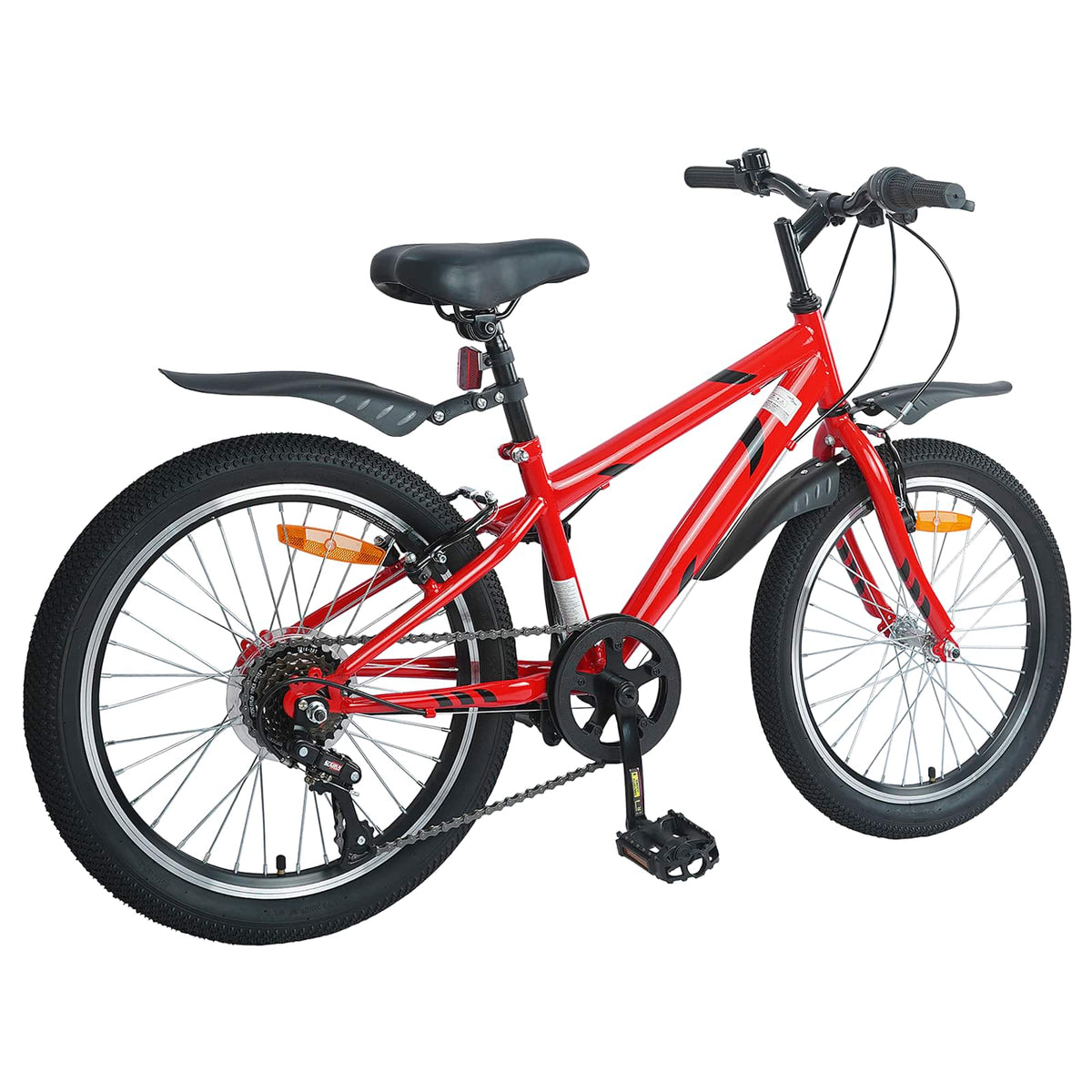 Dječji Bicikl 20 Inča 6-Speed za djecu od 6 do 11 godina Crvena