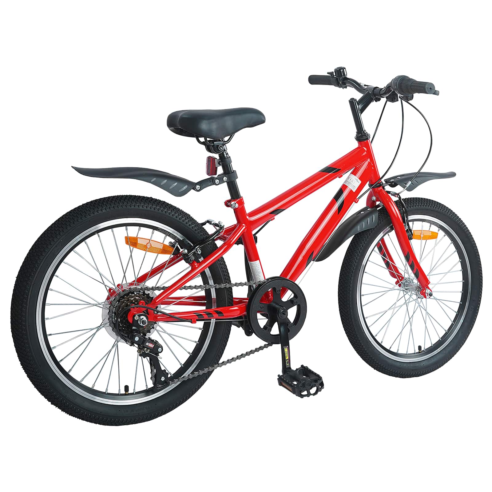 Dječji Bicikl 24 Inča 6-Speed za djecu od 8 do 12 godina Crvena