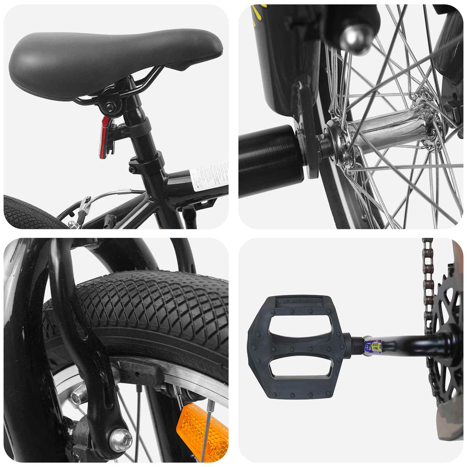 BMX Bicikl 20 Inča za osobe starije od 9 godina Crna
