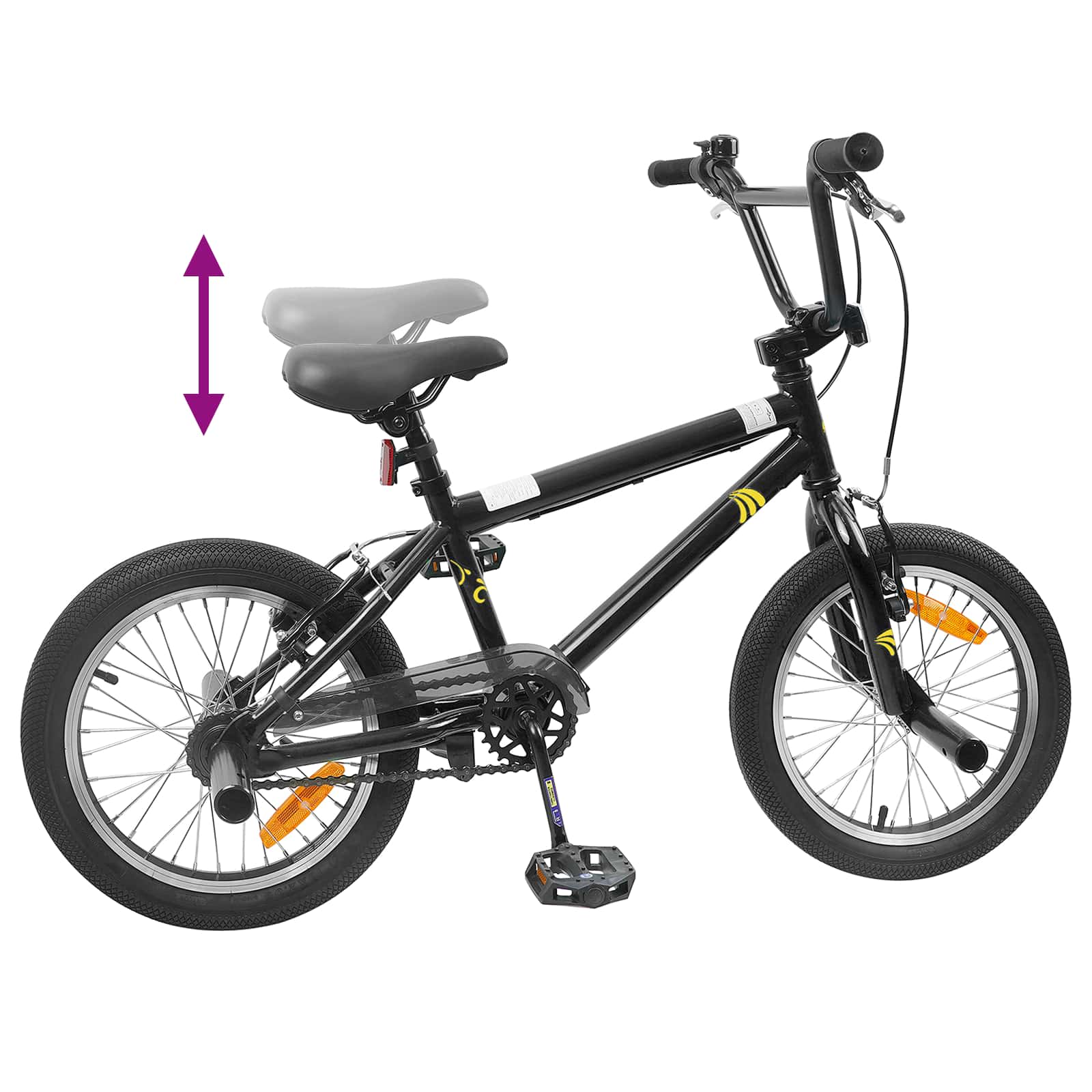 BMX Bicikl 20 Inča za osobe starije od 9 godina Crna