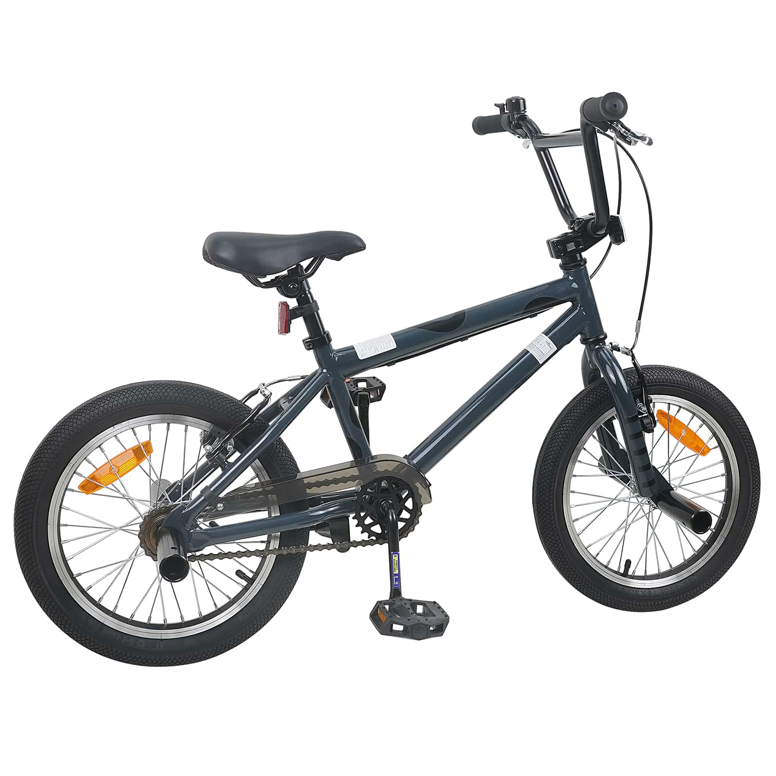 BMX Bicikl 16 Inča za 5-8 godina Tamnosiva