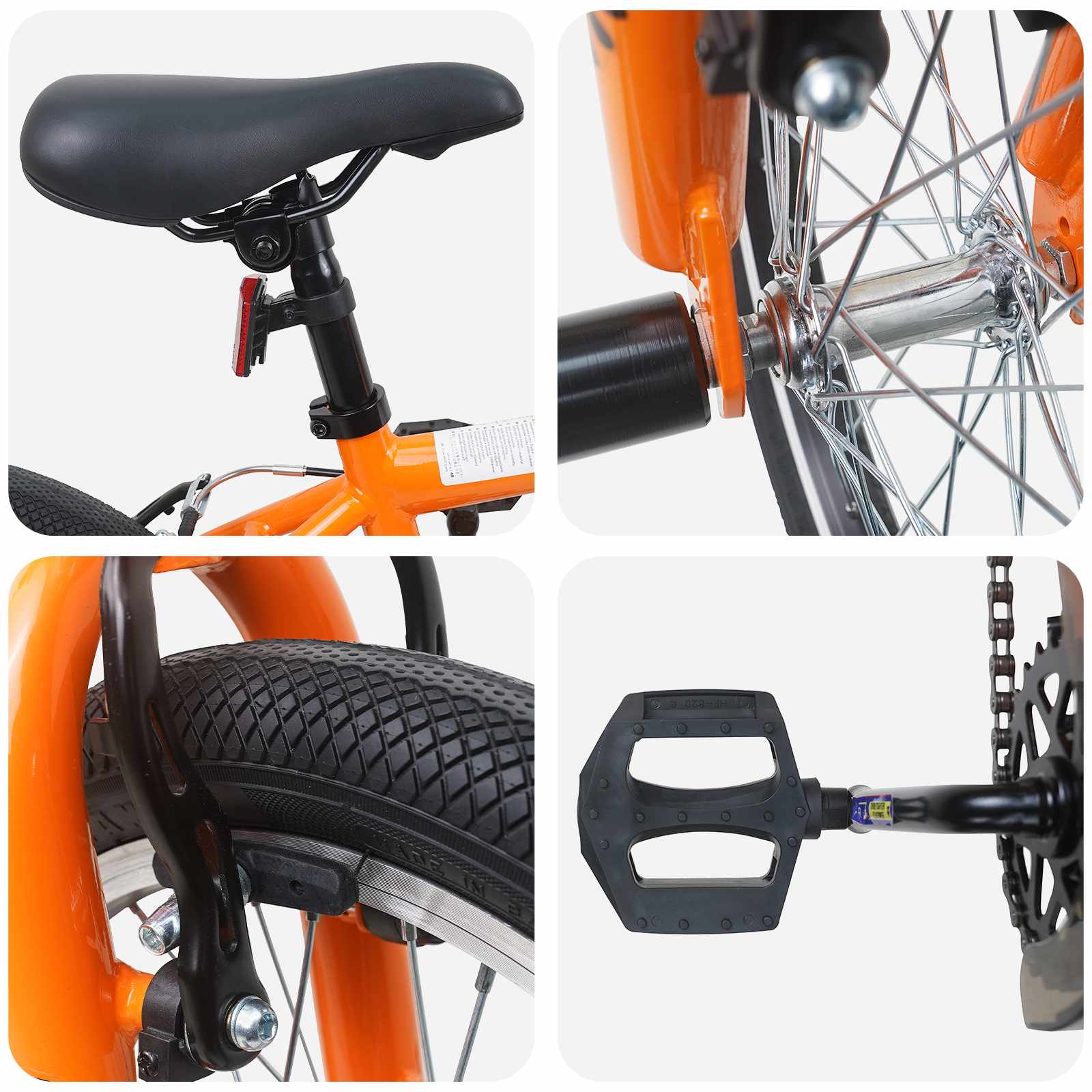 BMX Bicikl 18 Inča za djecu od 7 do 10 godina Narančasta
