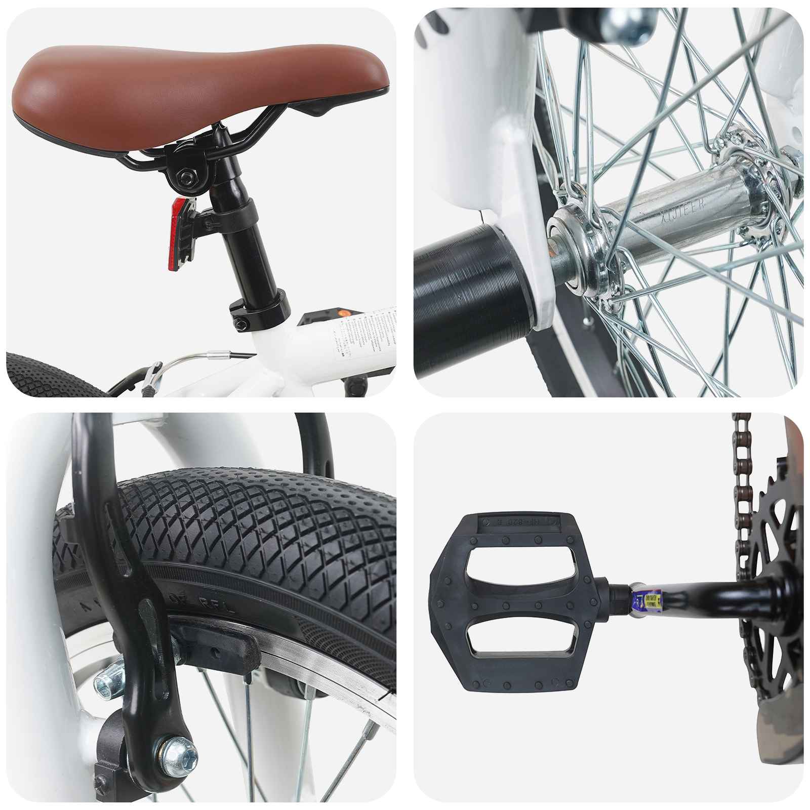 BMX Bicikl 20 Inča za osobe starije od 9 godina Bijela