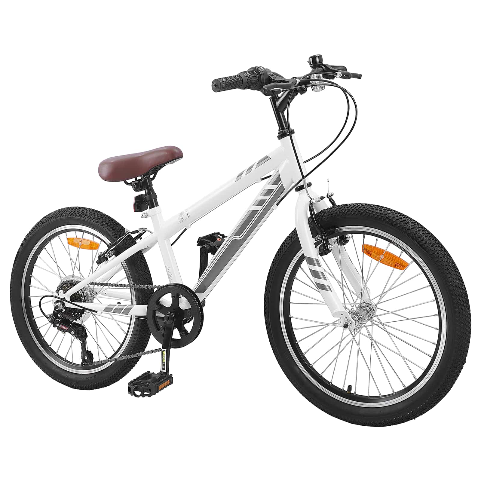 Planinski Bicikl 20 Inča 6-Speed za 5-8 godina Bijelo