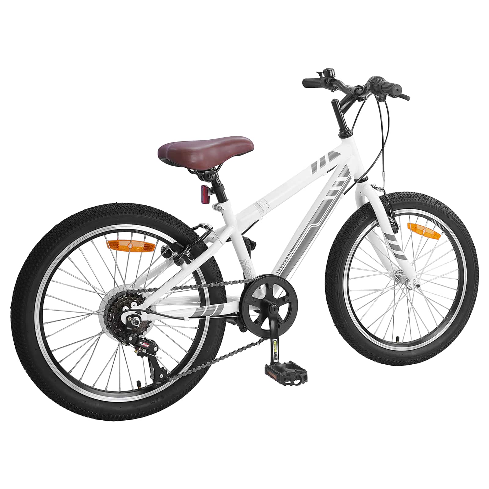 Planinski Bicikl 20 Inča 6-Speed za 5-8 godina Bijelo