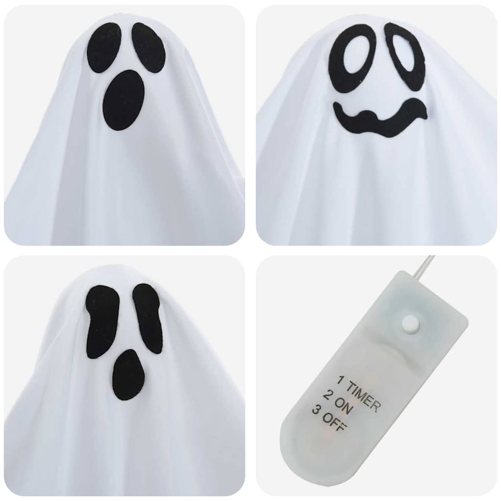 Halloween Ob Hanging Ghost 3 pcs Bijelo 52 x 62 cm Poliester