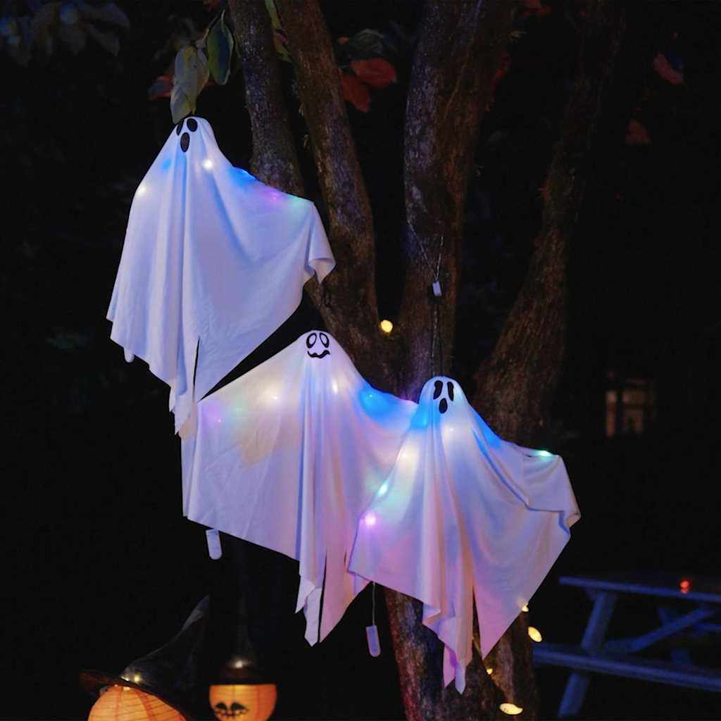 Halloween Ob Hanging Ghost 3 pcs Bijelo 52 x 62 cm Poliester