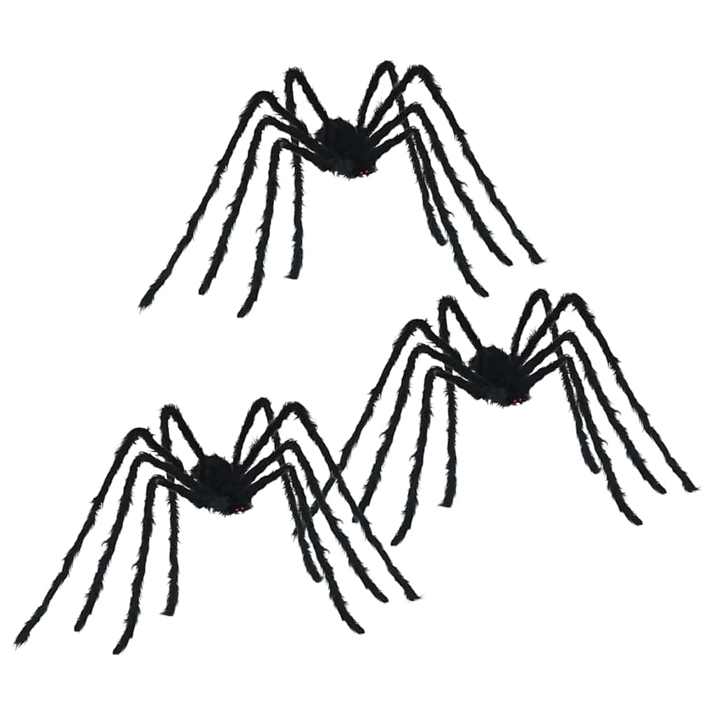 Halloween Pauk Dekoracija 3 pcs Crna 200 cm Poliester i čelik