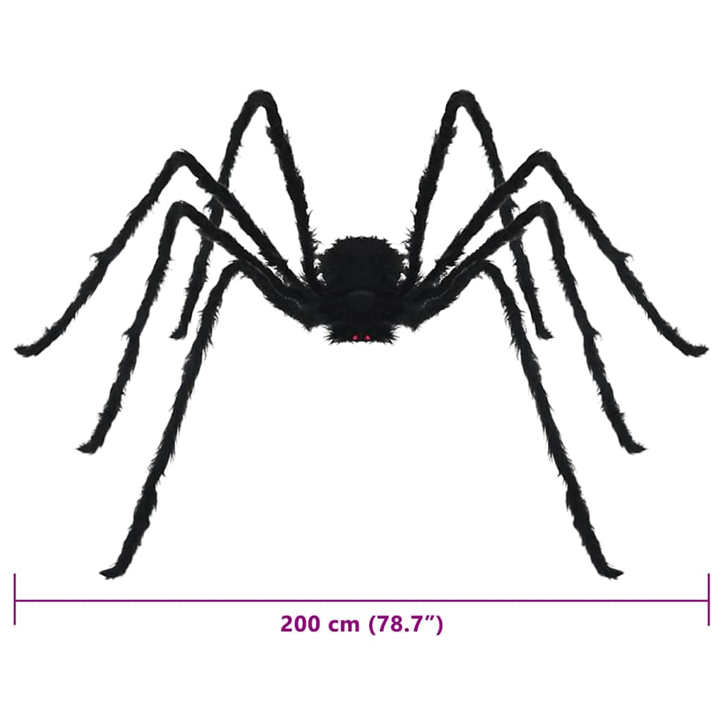 Halloween Pauk Dekoracija 3 pcs Crna 200 cm Poliester i čelik