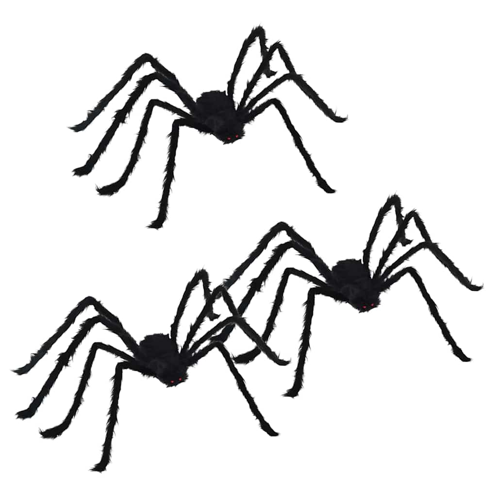 Halloween Pauk Dekoracija 3 pcs Crna 150 cm Poliester i čelik