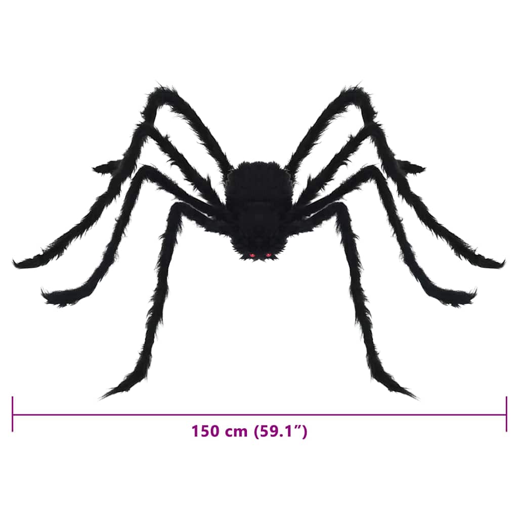 Halloween Pauk Dekoracija 3 pcs Crna 150 cm Poliester i čelik