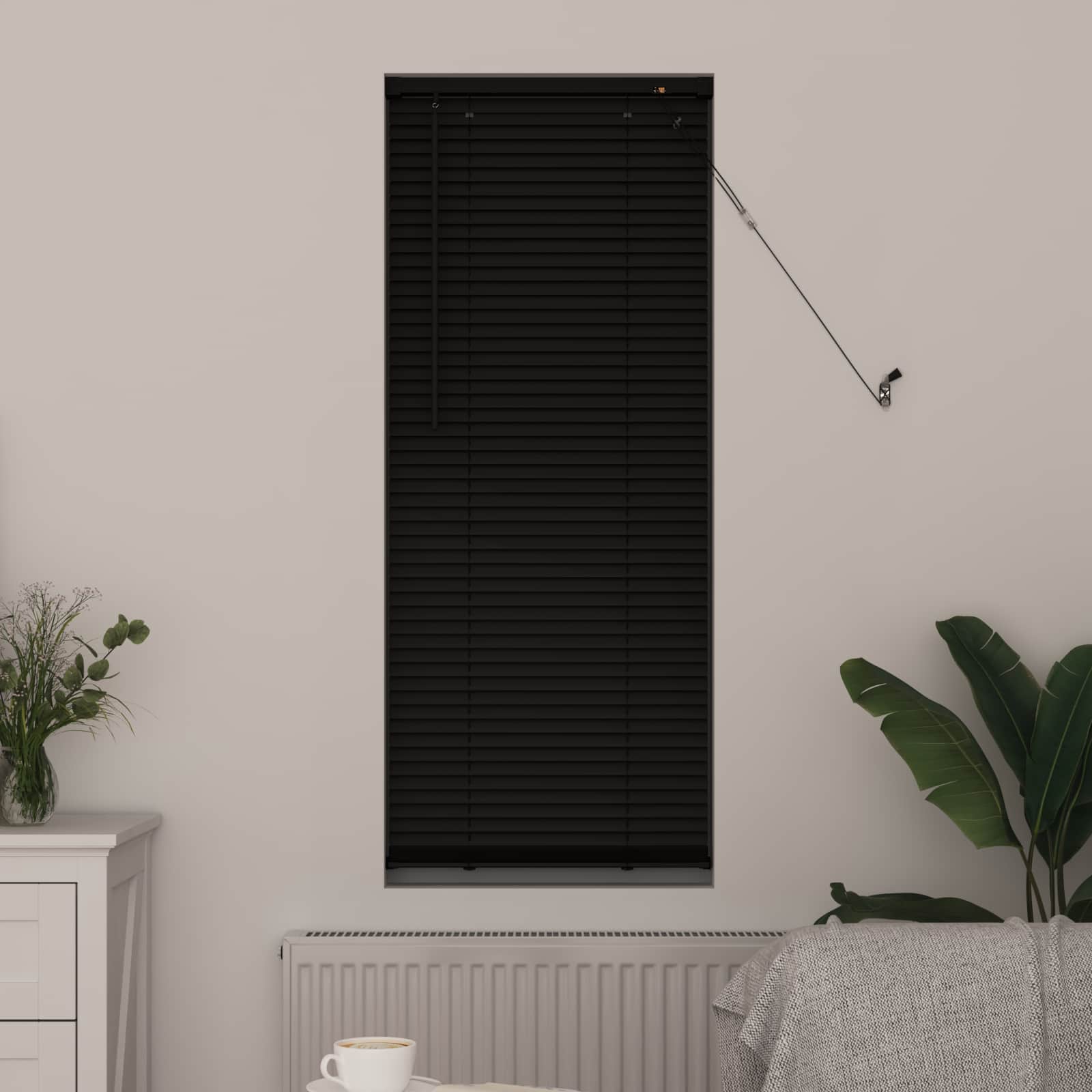 Venecijanska roleta Crna 150 x 60 cm PVC