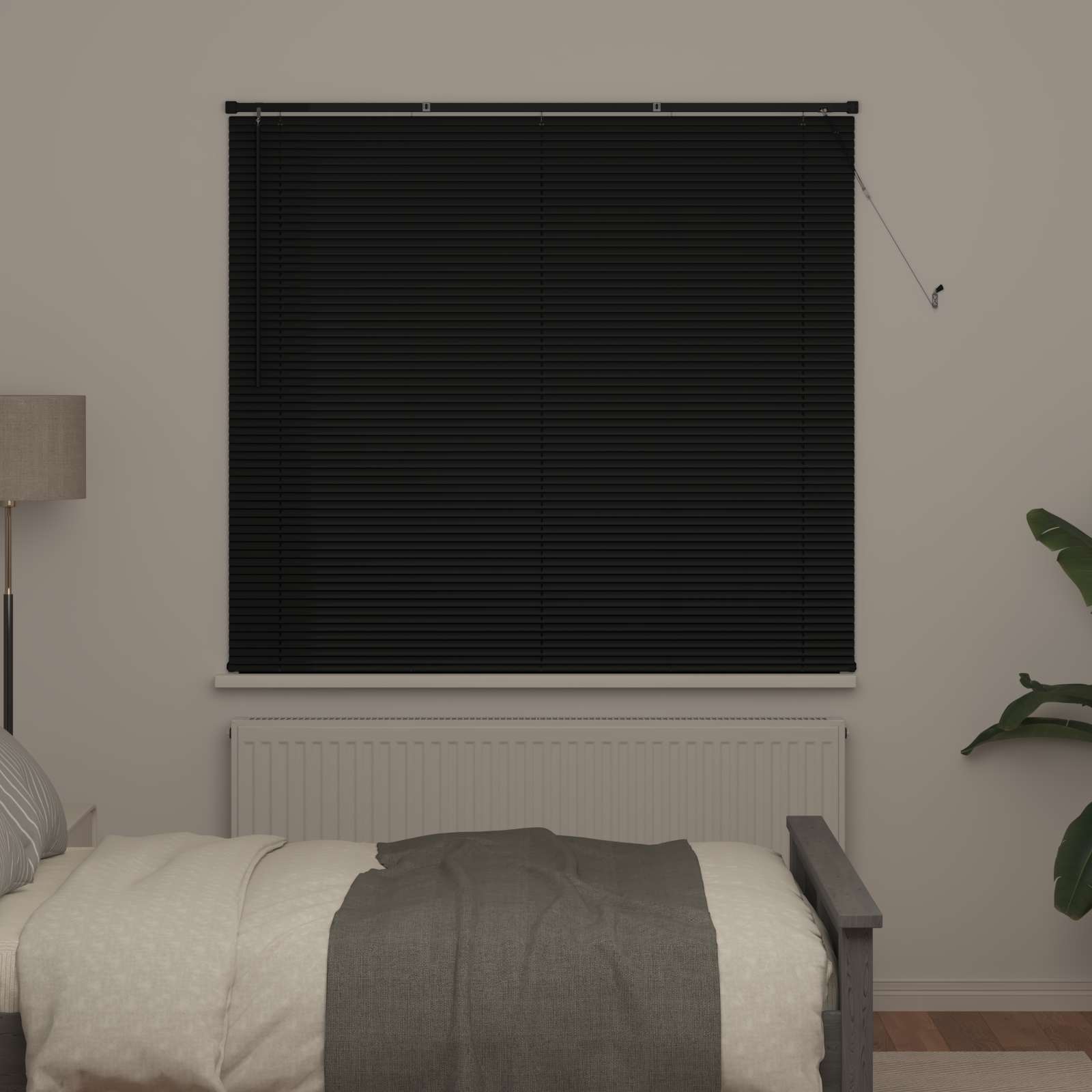 Venecijanska roleta Crna 150 x 140 cm PVC