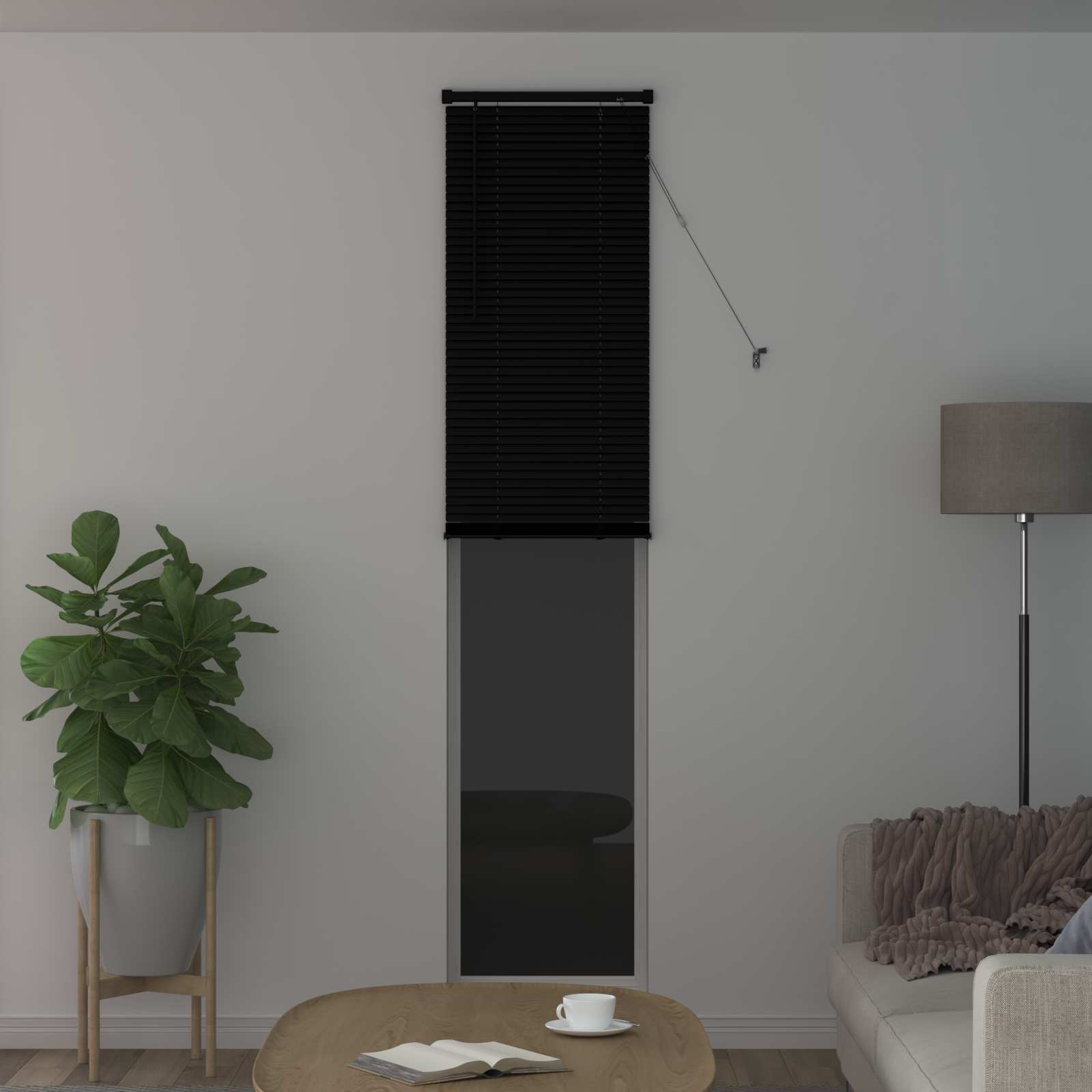 Venecijanska roleta Crna 213 x 40 cm PVC